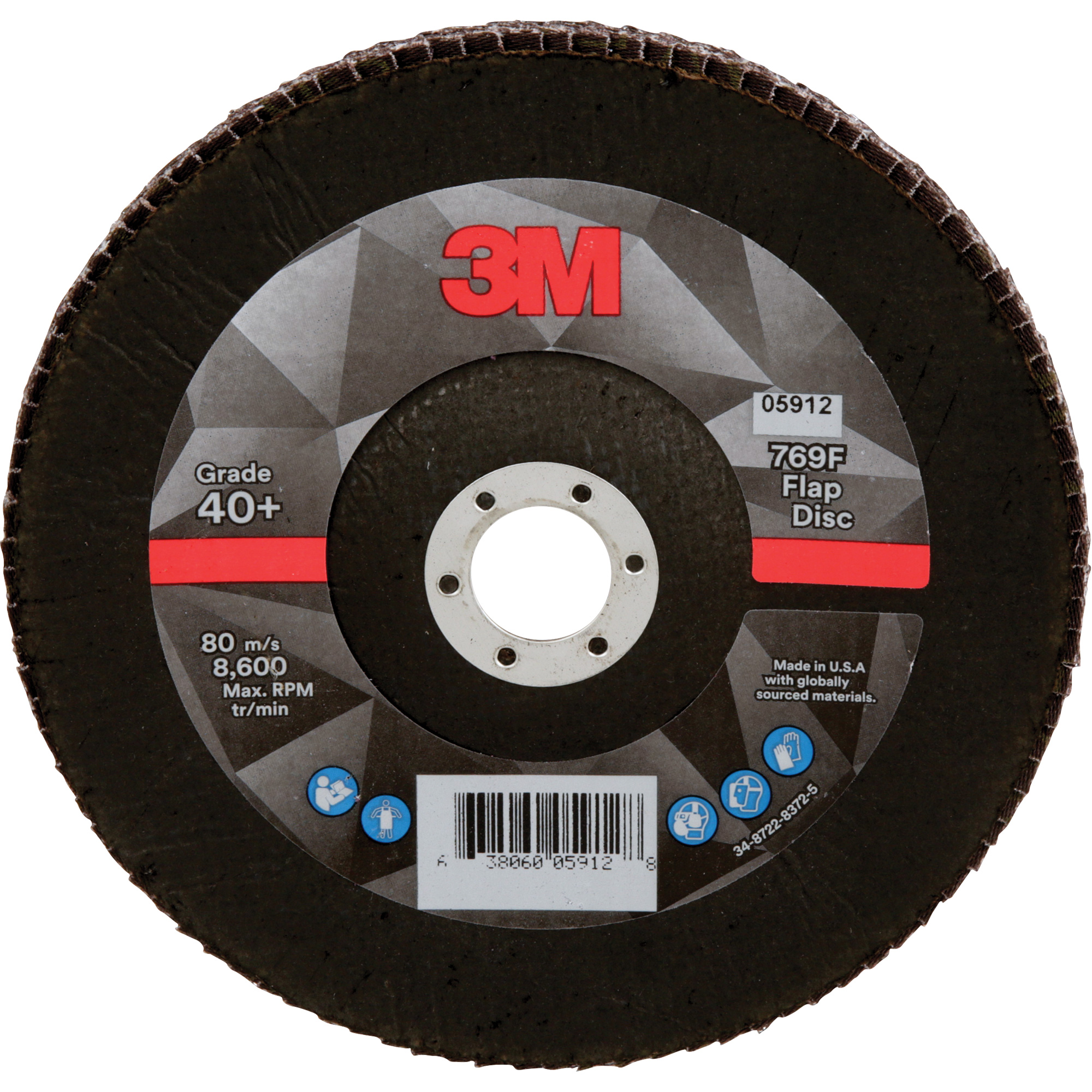 Disque à lamelles à changement rapide 769F, 7" x 5/8"-11, Type 29, Grain 40+, Oxyde d'aluminium/Céramique