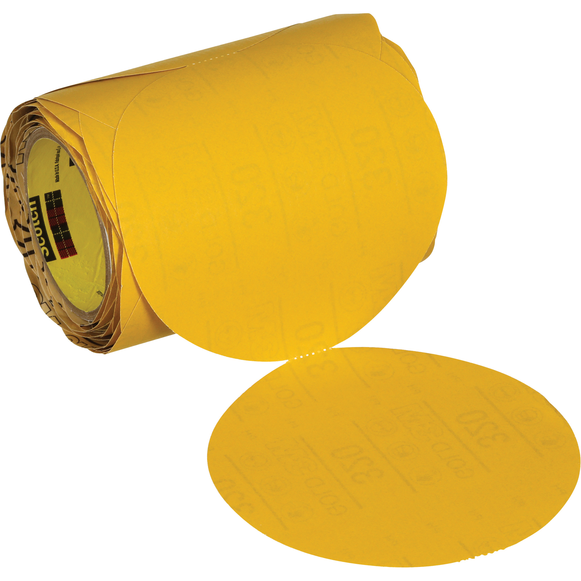 Disque abrasif doré en rouleau StikitMC 09317, 6" dia., Grain 320, Oxyde d'aluminium
