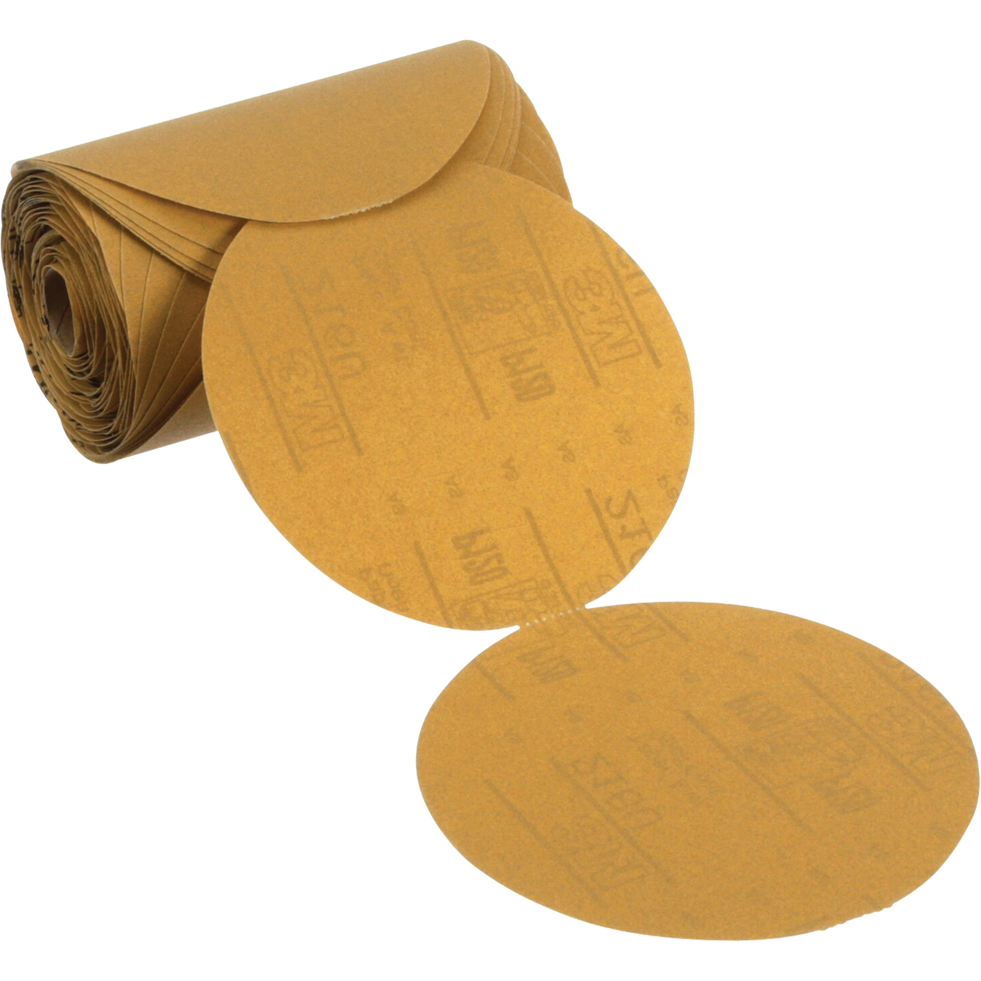 Disque abrasif doré en rouleau StikitMC, 6" dia., Grain P120, Oxyde d'aluminium