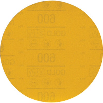 Disque abrasif doré HookitMC 09260, dia 6", Grain 600, Oxyde d'aluminium, Poids C