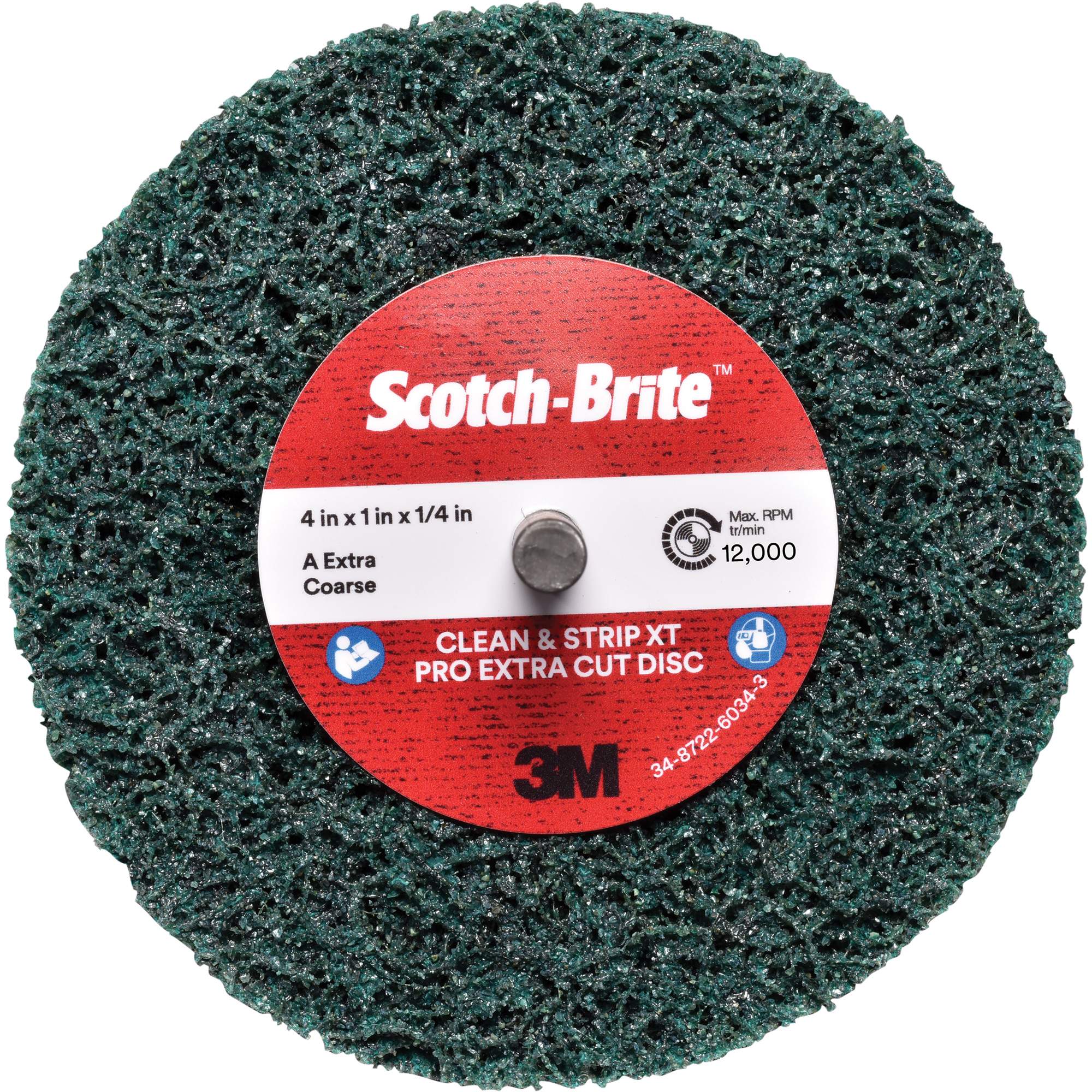 Disque Clean and Strip XT Pro Extra Cut Disc XC-DC Scotch-BriteMC, 4" dia., Grain Extra grossier, Oxyde d'aluminium