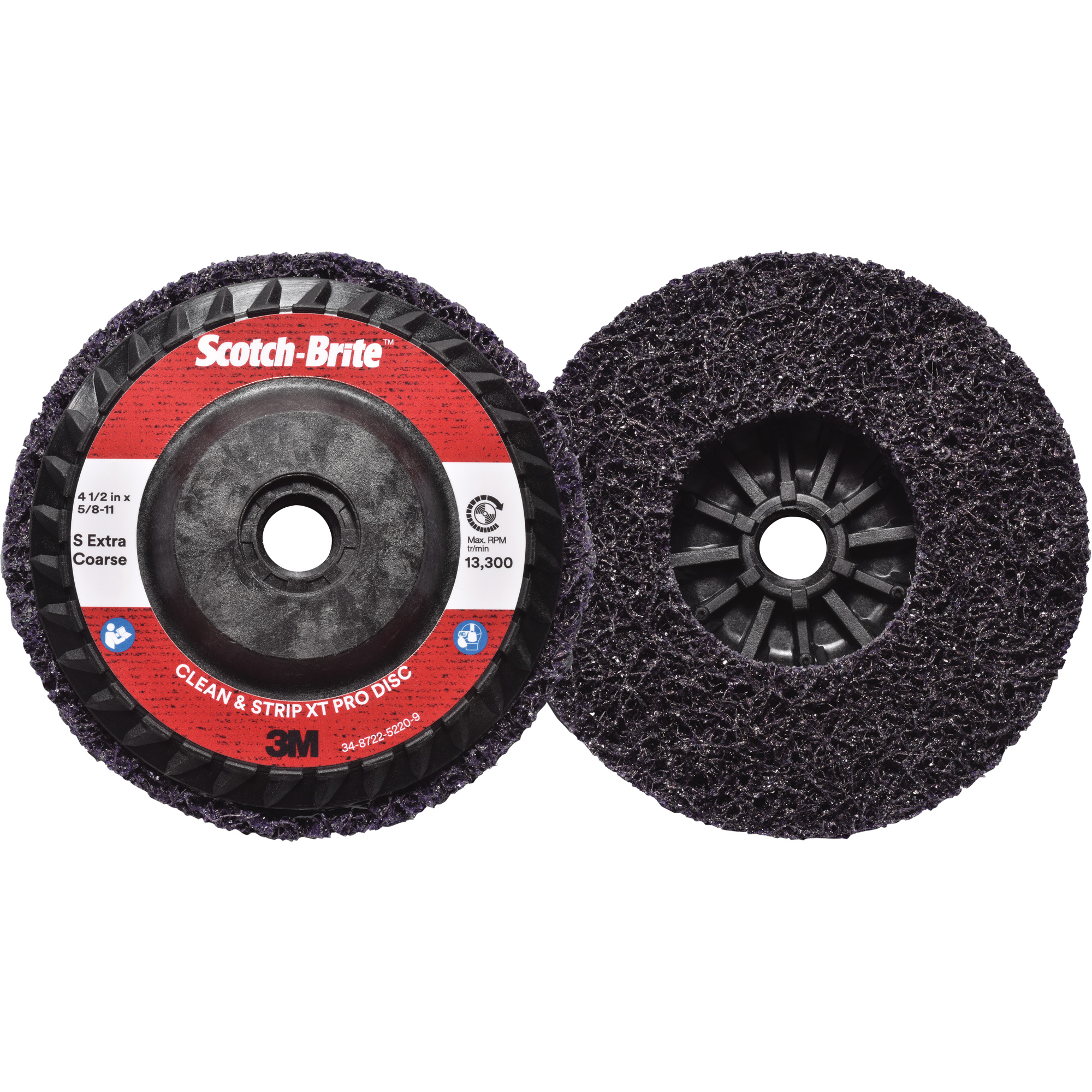 Disque « Clean and Strip » XT Pro Scotch-BriteMC, 4-1/2" dia., Grain Extra grossier, Carbure de silicium