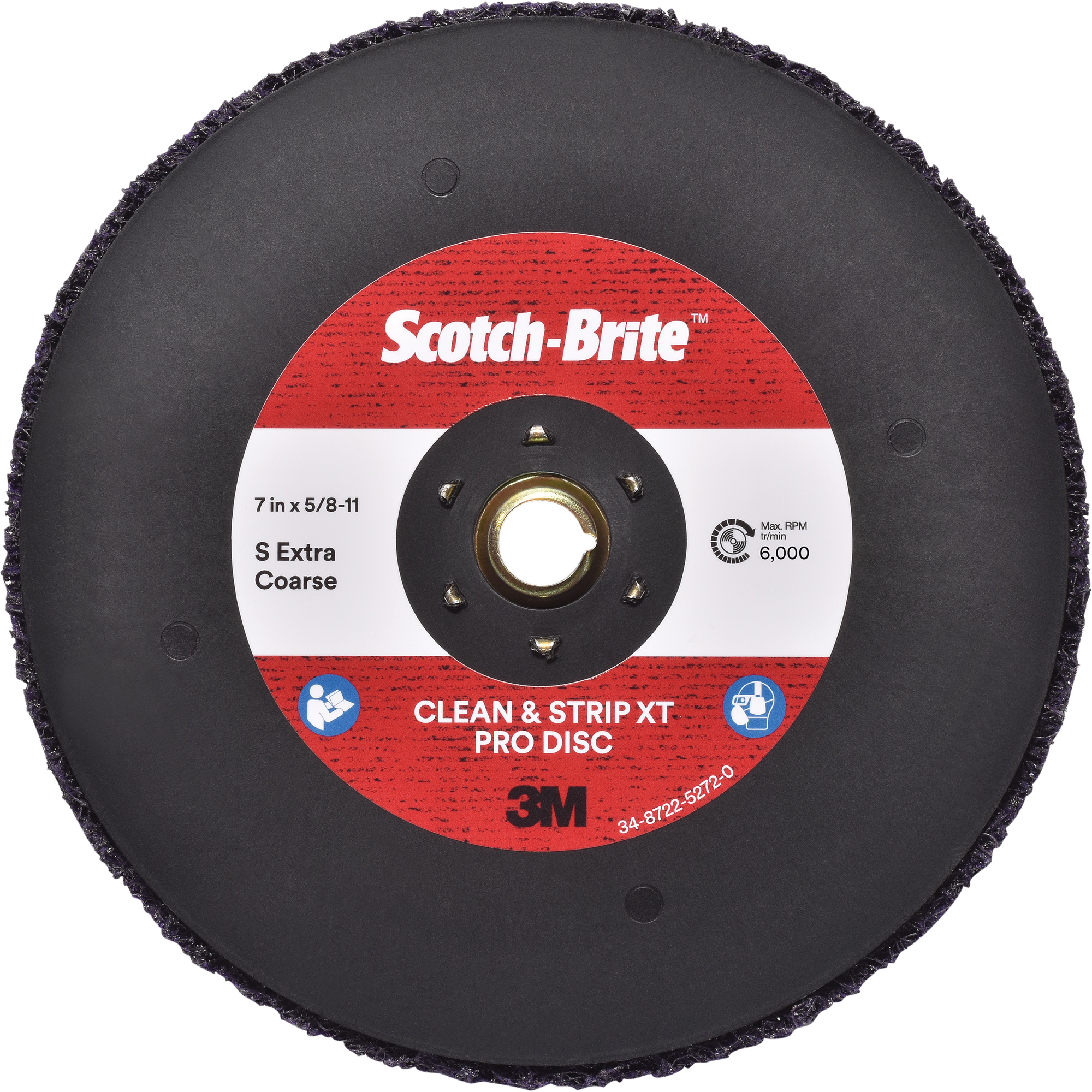 Disque « Clean and Strip » XT Pro Scotch-BriteMC, 7" dia., Grain Extra grossier, Carbure de silicium