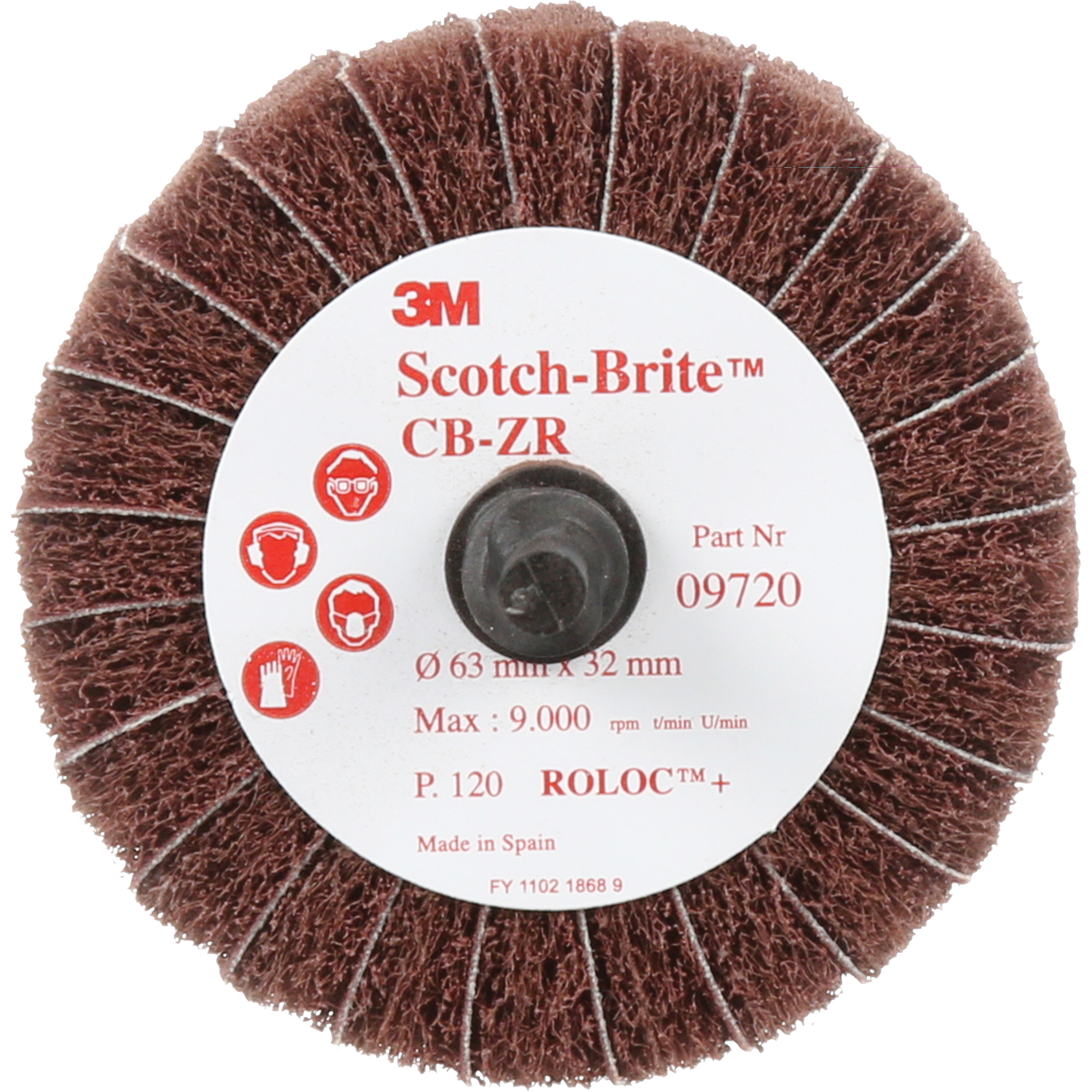 Disque combiné Scotch-BriteMC, 2-1/2" dia., Grain 120, Oxyde d'aluminium