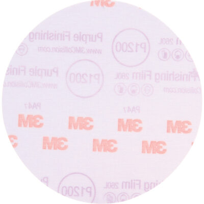 Disque de finition en pellicule HookitMC 260L, dia 6", Grain P1200, Oxyde d'aluminium, 3 mils