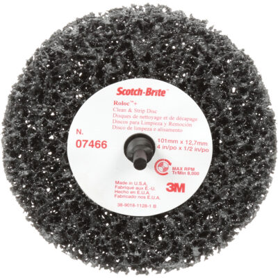 Disque de nettoyage et de décapage Clean and Strip RolocMC Scotch-BriteMC, 4" dia., Grain Extra grossier, Carbure de silicium