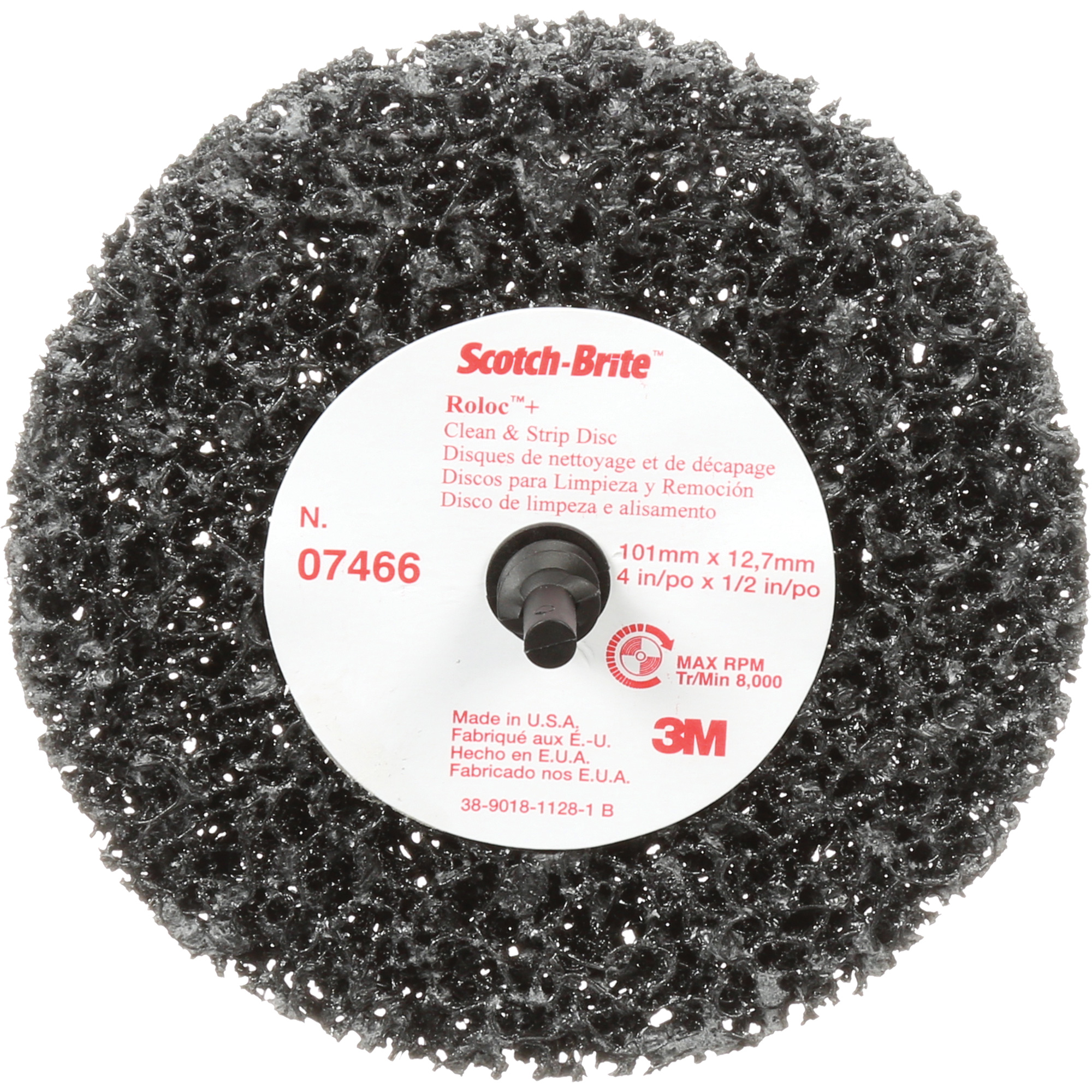 Disque de nettoyage et de décapage Clean and Strip RolocMC Scotch-BriteMC, 4" dia., Grain Extra grossier, Carbure de silicium