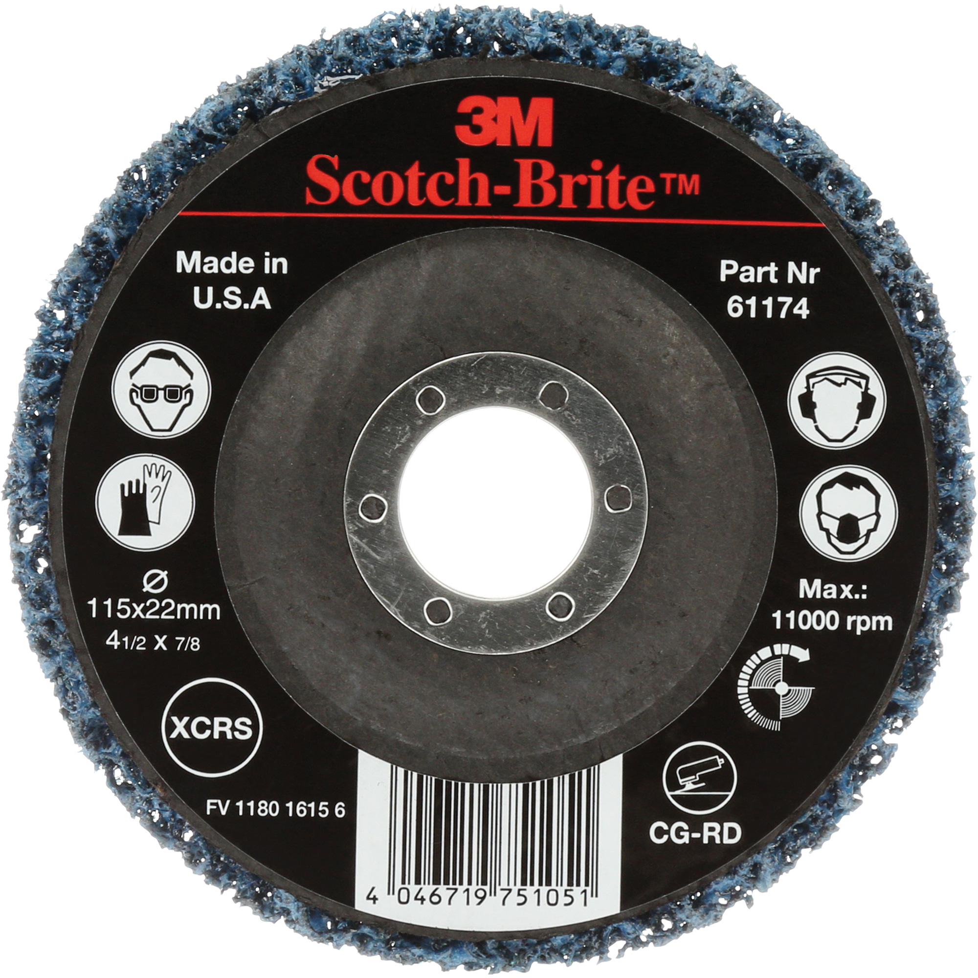 Disque de nettoyage et de décapage Scotch-BriteMC, 4-1/2" dia., Grain Extra grossier, Carbure de silicium