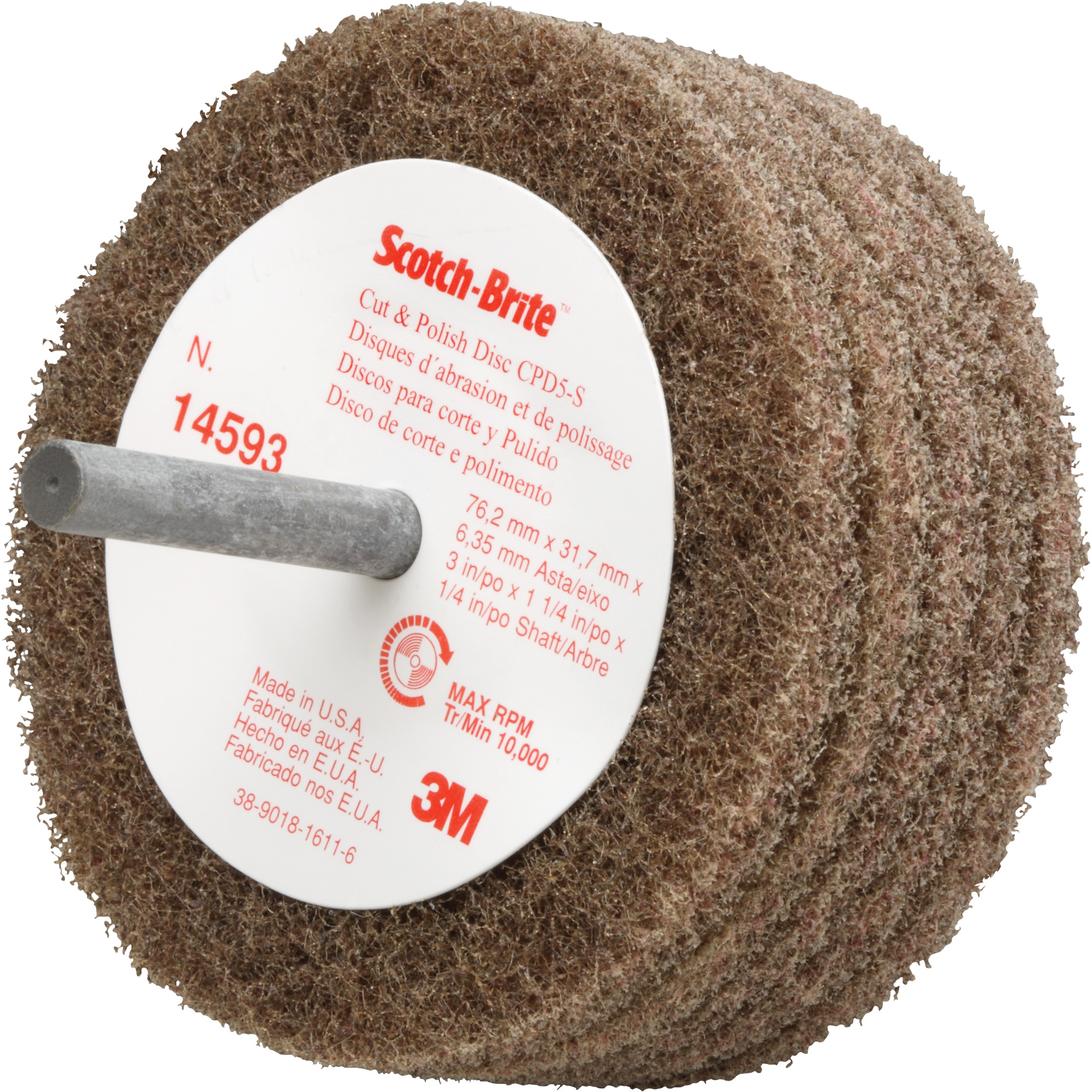 Disque de tronçonnage et de polissage Scotch-BriteMC, 3" dia.