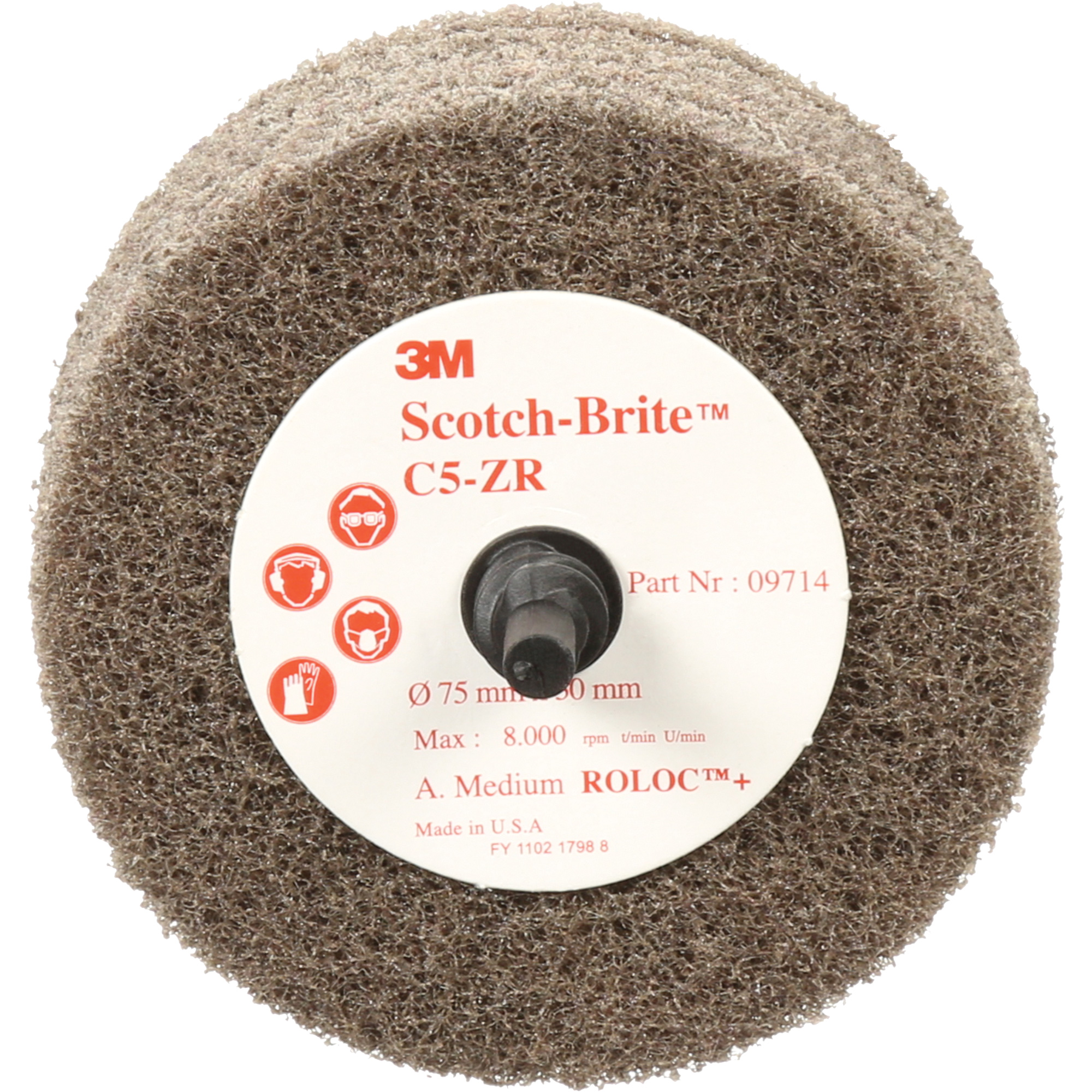 Disque de tronçonnage et de polissage Scotch-BriteMC, 75 mm x 30 mm, Arbre de 20 mm, Oxyde d'aluminium, 7500 Tr/min