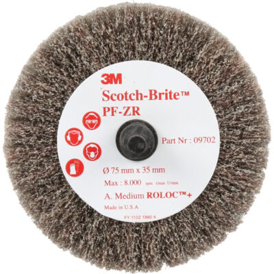 Disque de tronçonnage et de polissage Scotch-BriteMC RolocMC, Oxyde d'aluminium, Grain Moyen, 3" x 1-3/8" x 1/4"