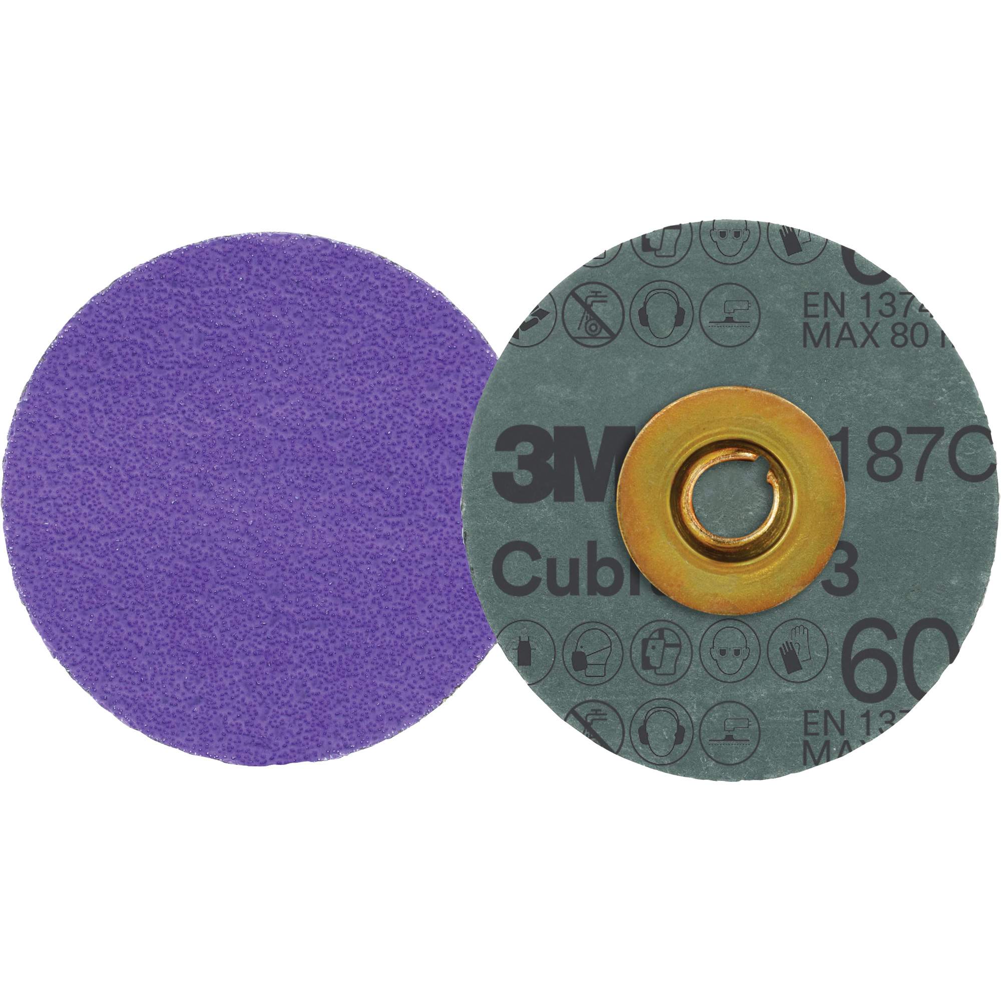 Disque en fibre RolocMC CubitronMC 3, 3" dia., Grain 60+, Céramique