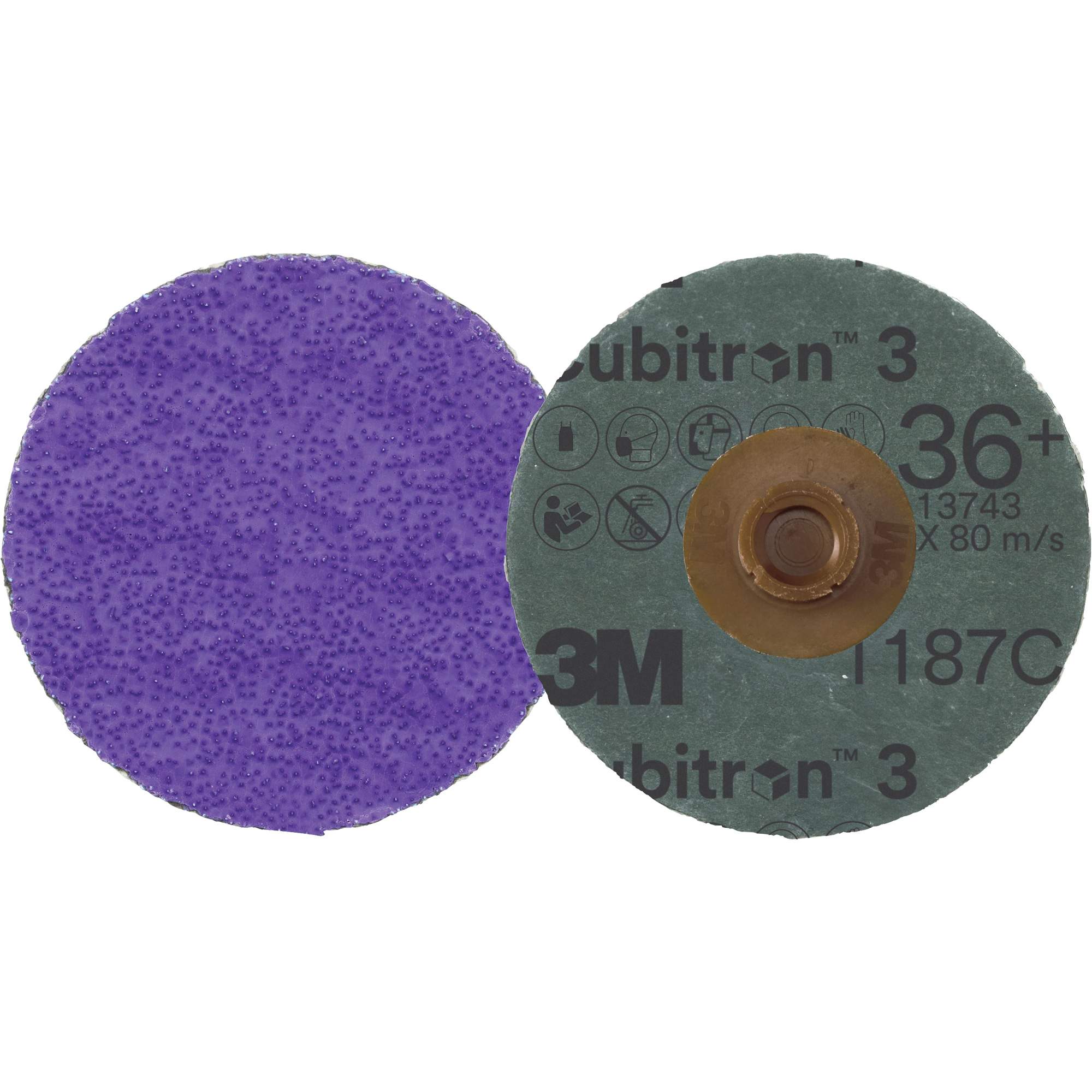 Disque en fibre RolocMC CubitronMC 3, 4" dia., Grain 36+, Céramique