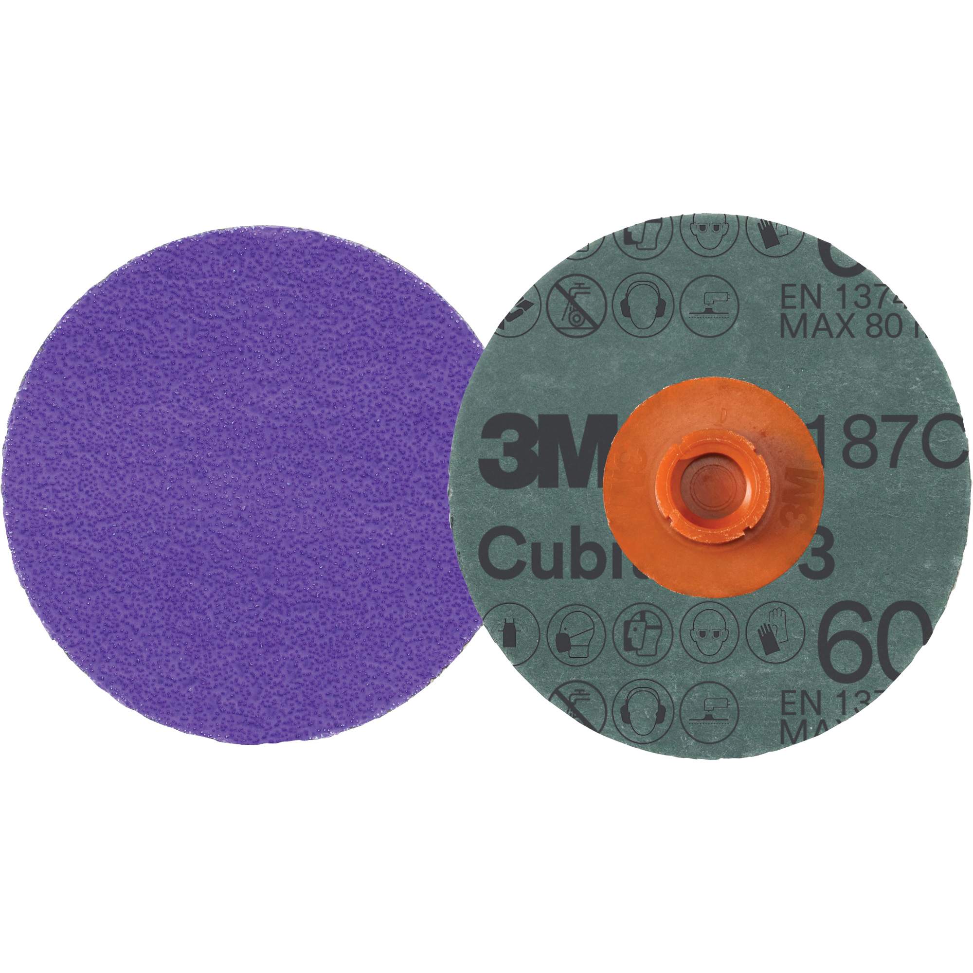 Disque en fibre RolocMC CubitronMC 3, 4" dia., Grain 60+, Céramique