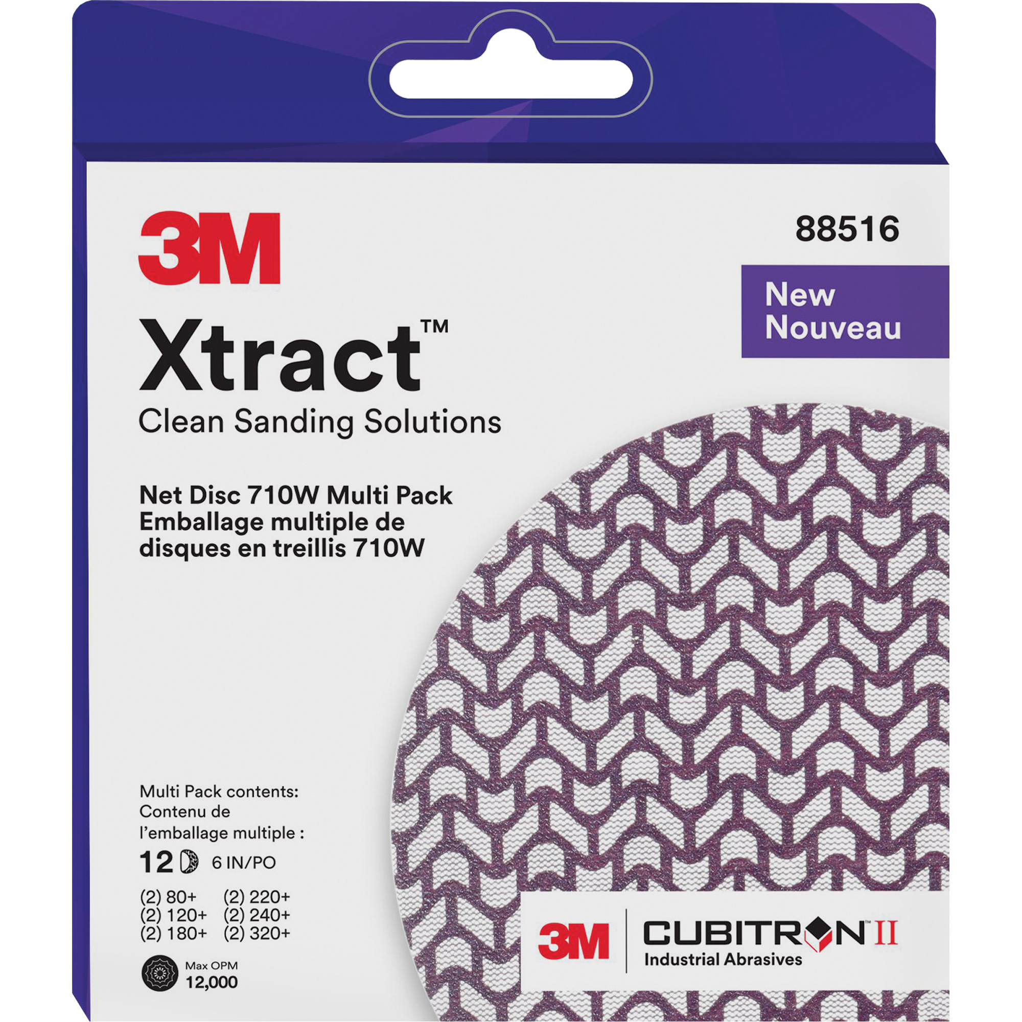 Disque en filet 710W CubitronMC II XtractMC paquet multiple, dia 6", Grain 80+/120+/240+/220+/320+/180+, Céramique