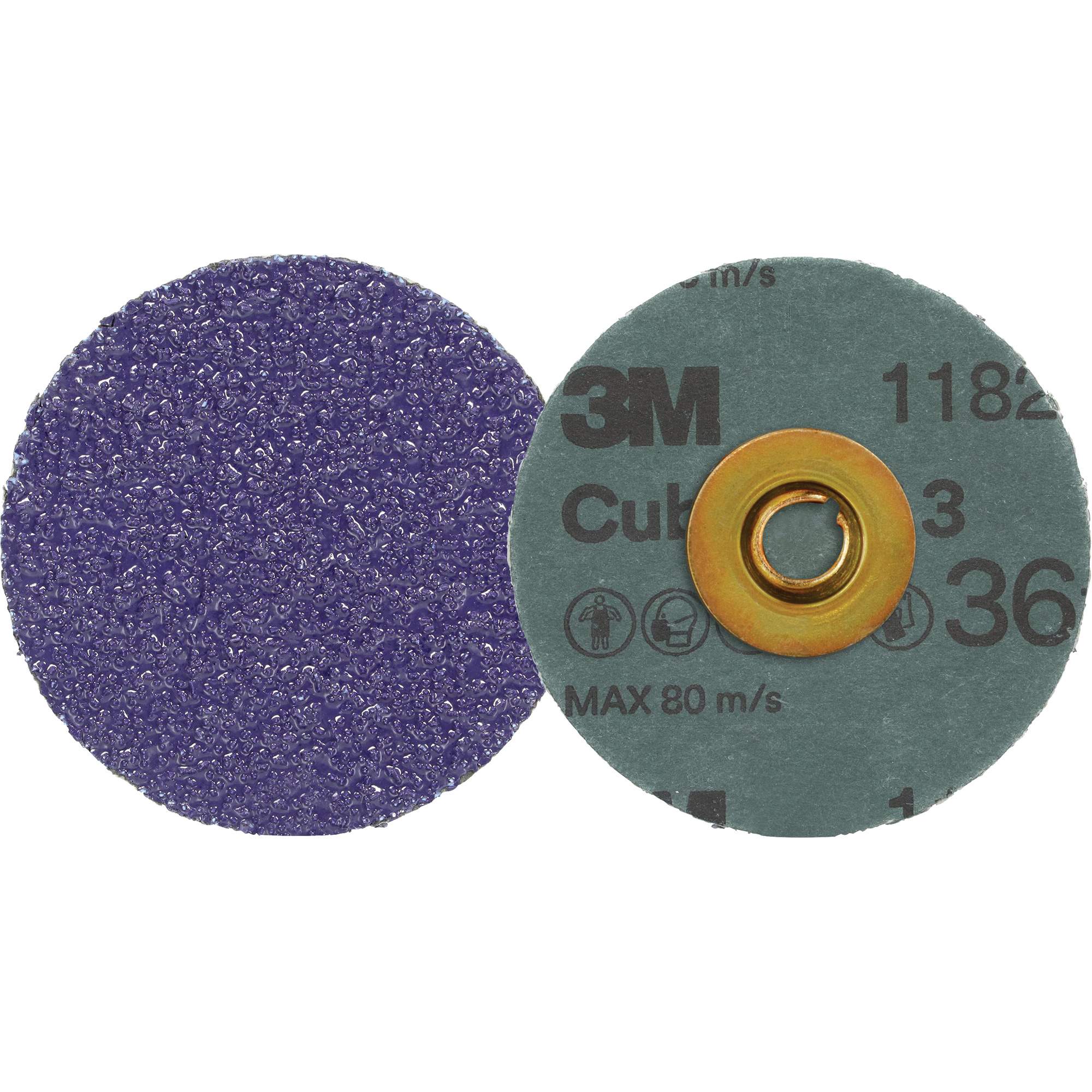 Disque en Roloc fibre CubitronMC 3 1182C, 3" dia., Grain 36+, Céramique