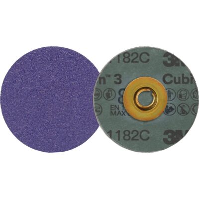 Disque en Roloc fibre CubitronMC 3 1182C, 3" dia., Grain 80+, Céramique