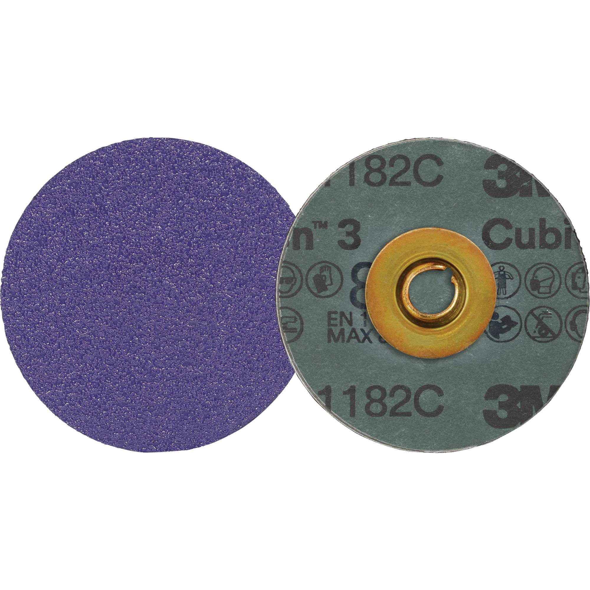 Disque en Roloc fibre CubitronMC 3 1182C, 3" dia., Grain 80+, Céramique