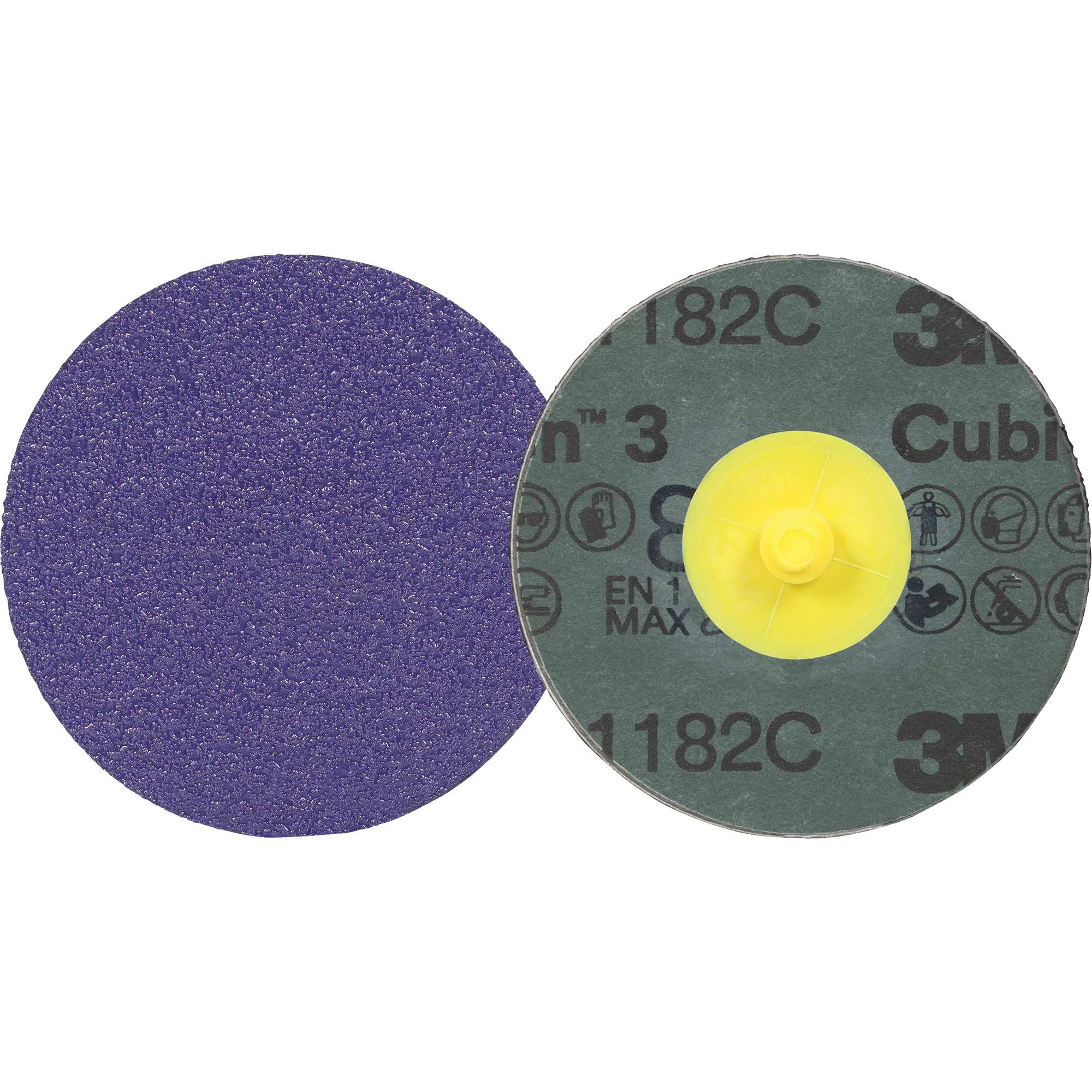 Disque en Roloc fibre CubitronMC 3 1182C, 2" dia., Grain 80+, Céramique