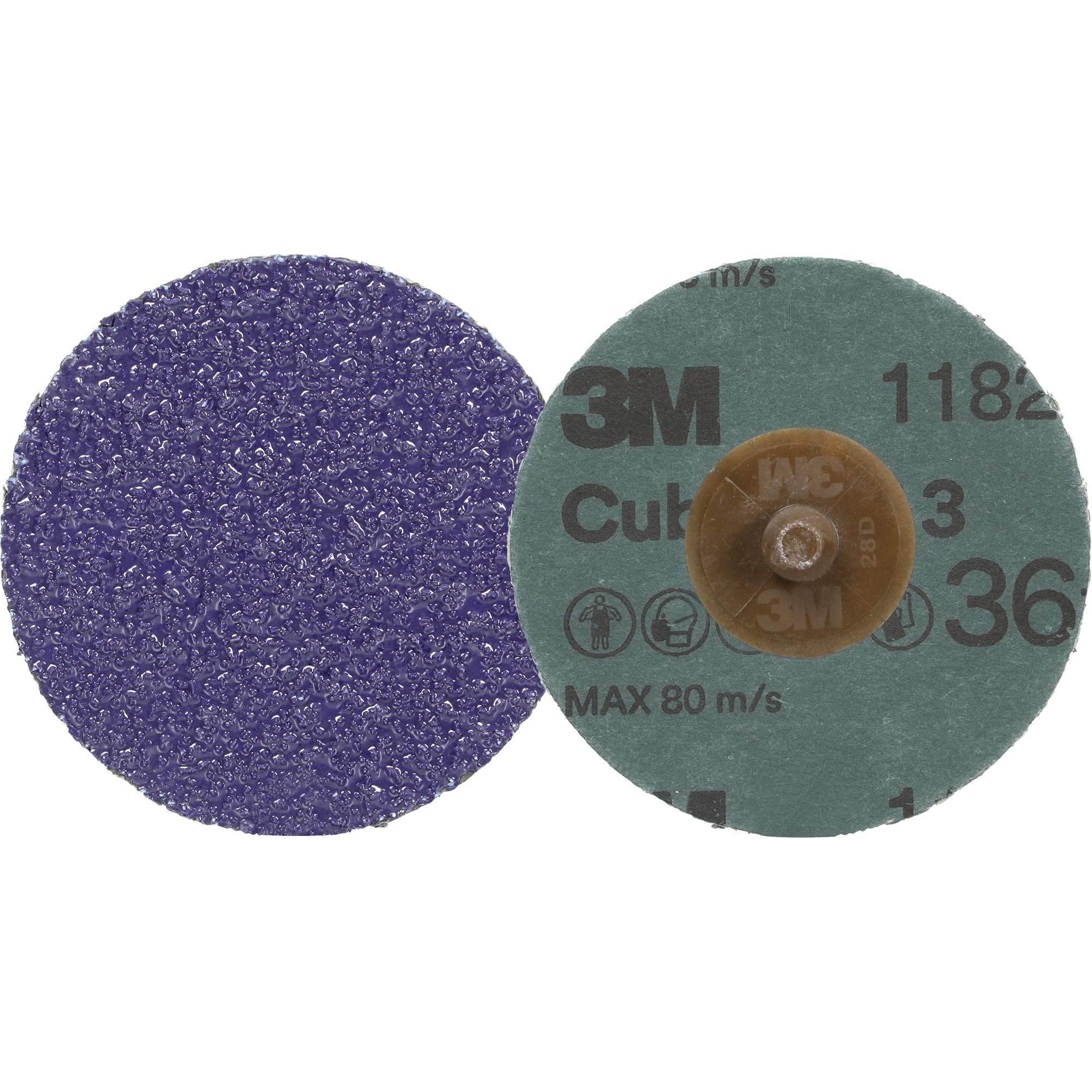 Disque en Roloc fibre CubitronMC 3 1182C, 2" dia., Grain 36+, Céramique