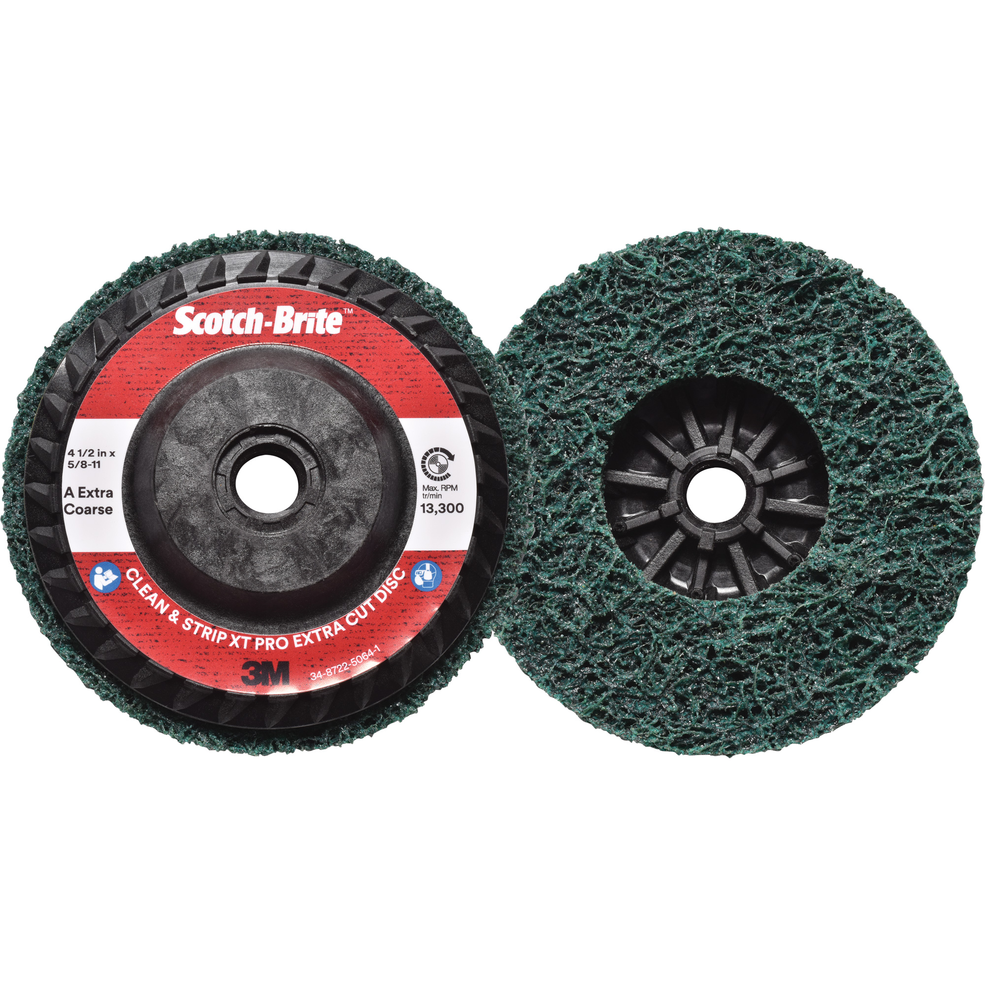 Disque extra coupe « Clean and Strip » XT Pro Scotch-BriteMC, 4-1/2" dia., Grain Extra grossier, Oxyde d'aluminium