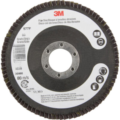 Disques à lamelles 577F, 4-1/2" x 7/8", Type 29, Grain 80, Zirconium