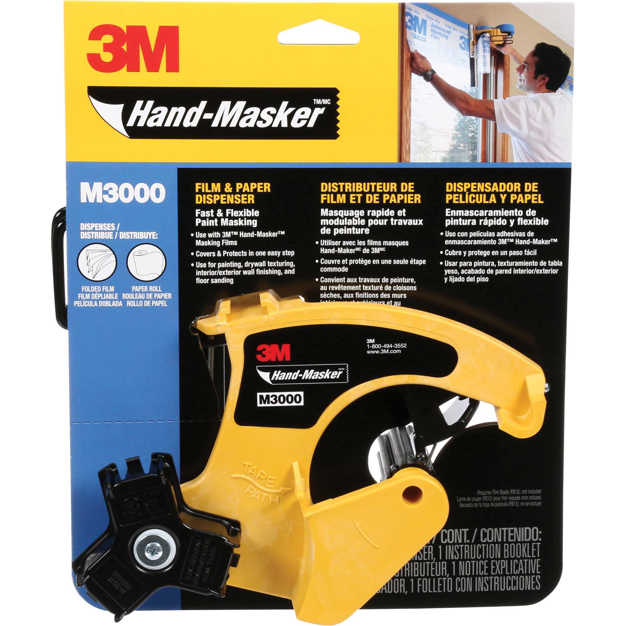 Distributrice Hand MaskerMC, Robuste, Convient au ruban de largeur de 51 mm (2")