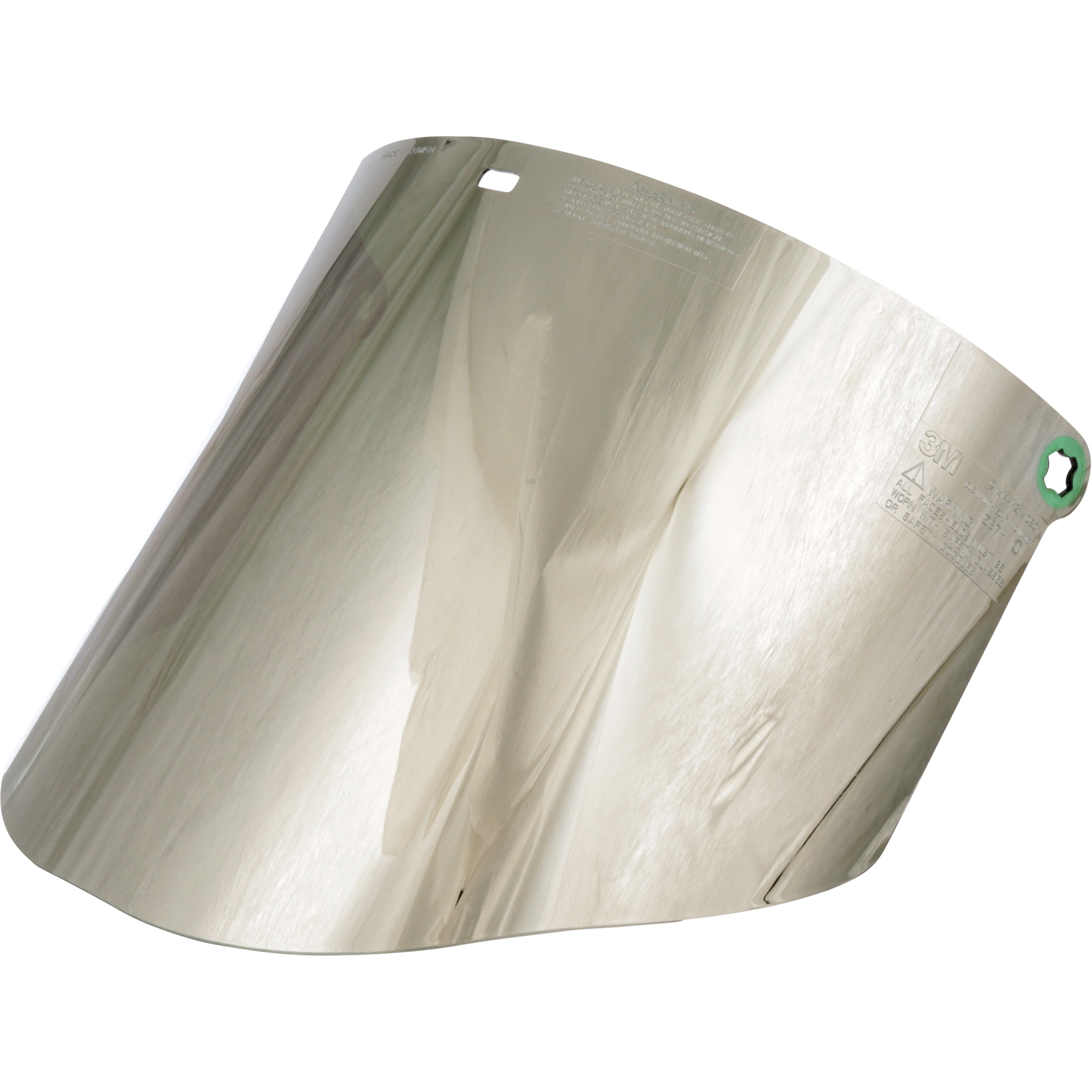 Écran facial moulé, Polycarbonate, Teinte Vert
