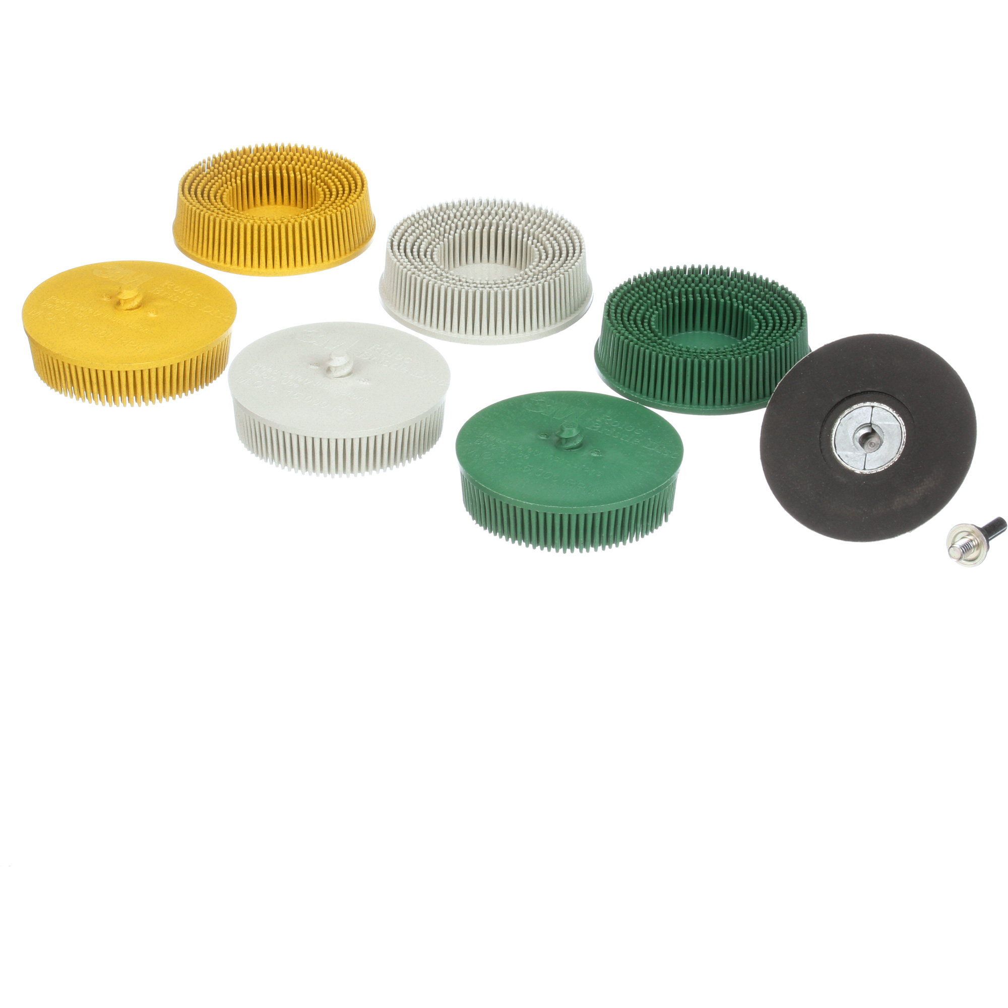 Ensemble de disques en soie RolocMC, Oxyde d'aluminium, Grain Plusieurs, 3" dia.