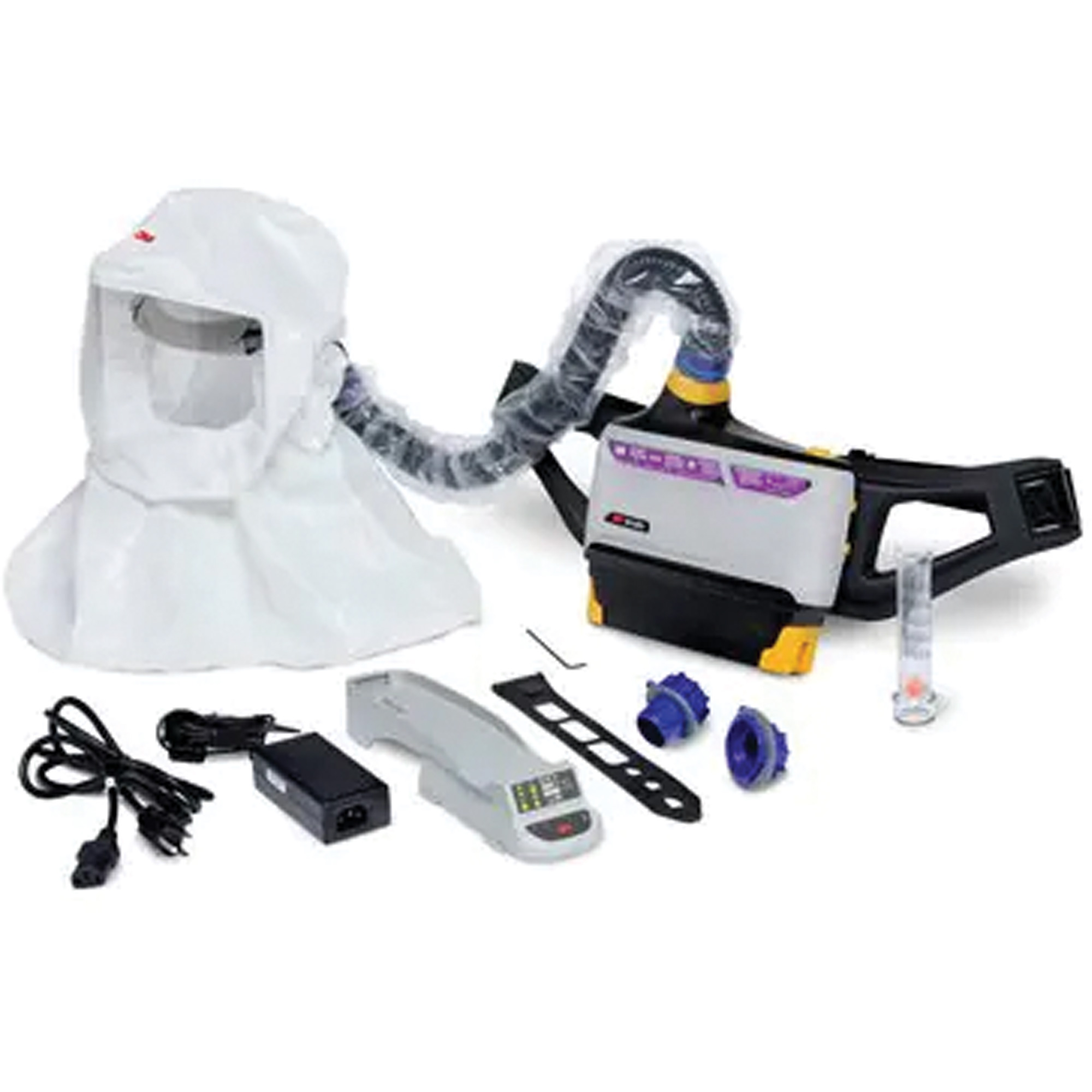 Ensemble respirateur d’épuration d’air propulsé facile à nettoyer VersafloMC, Cagoule ample & visière, Pile Lithium-ion