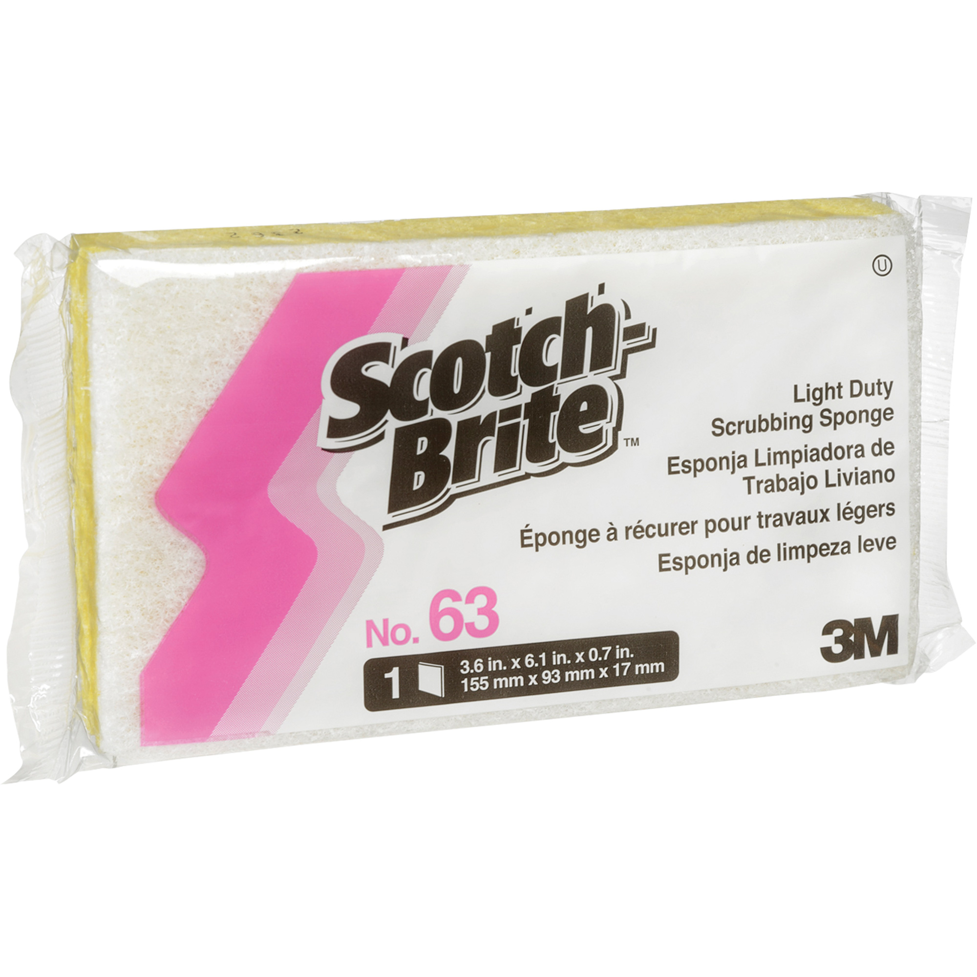Éponge à récurer pour les petits travaux Scotch-BriteMC, Cellulose/À récurer, 3-1/2" la x 6" l