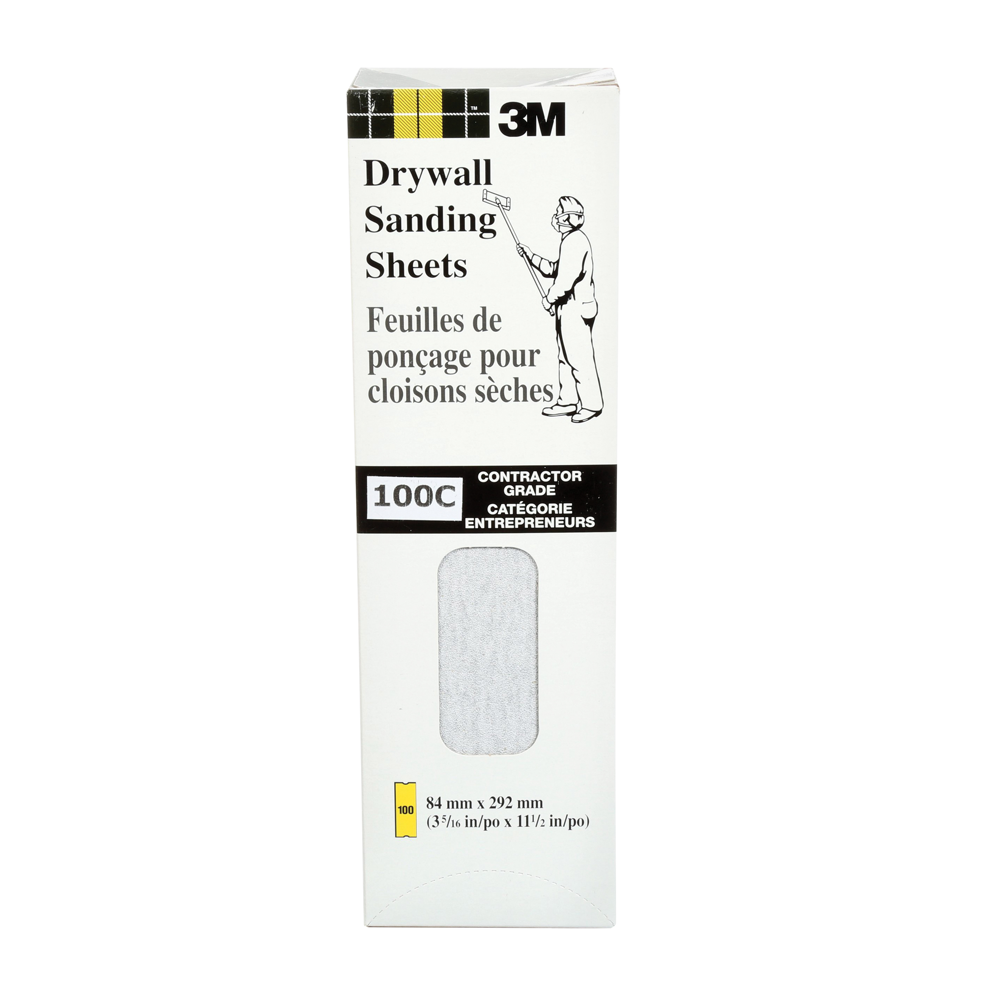 Feuille de placoplâtre fraisée Tri-M-RiteMC Fre-CutMC, 11-1/4" x 3-5/16", Grain 100, Carbure de silicium