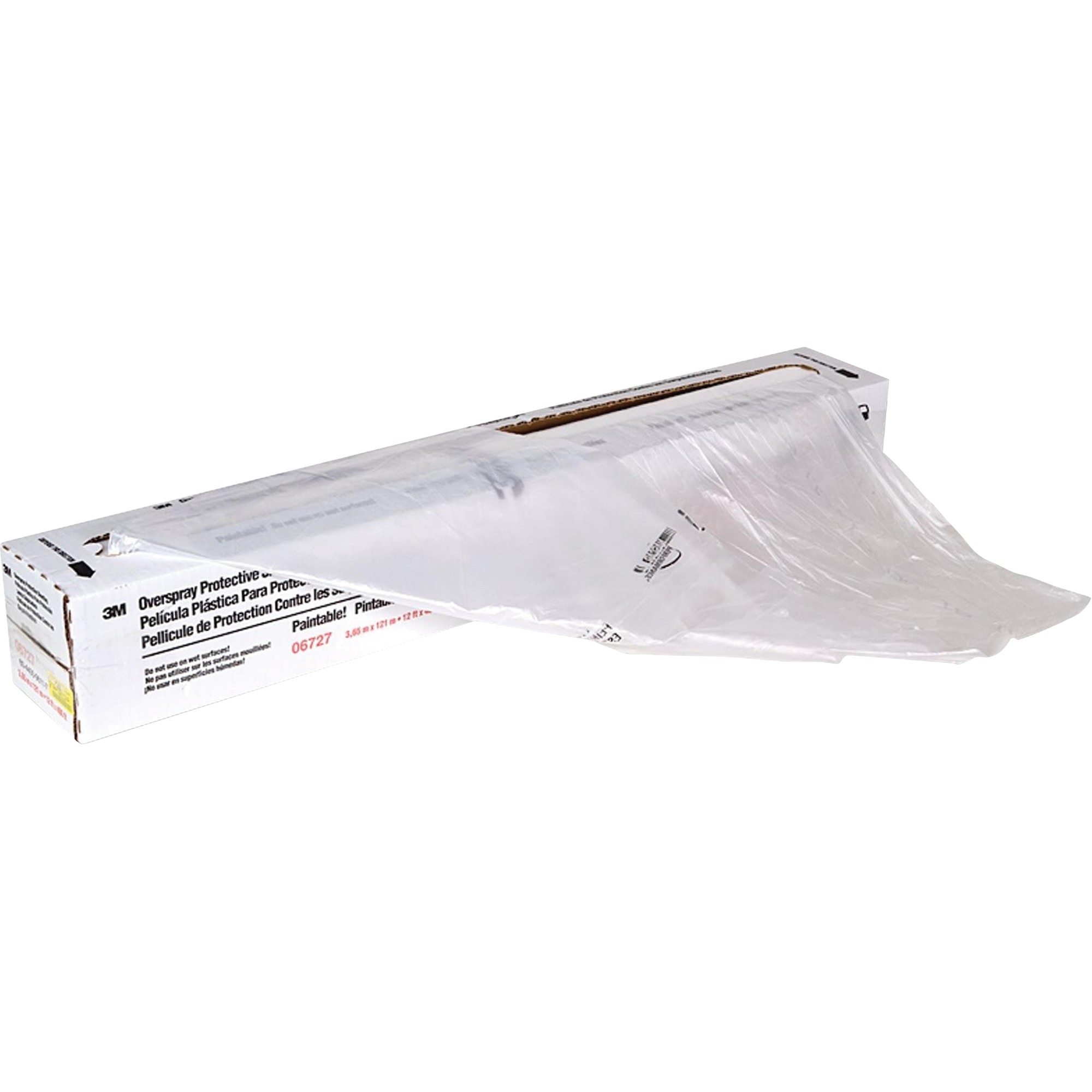 Feuille de protection contre l'excès de projection, 400' lo x 12' la, Plastique