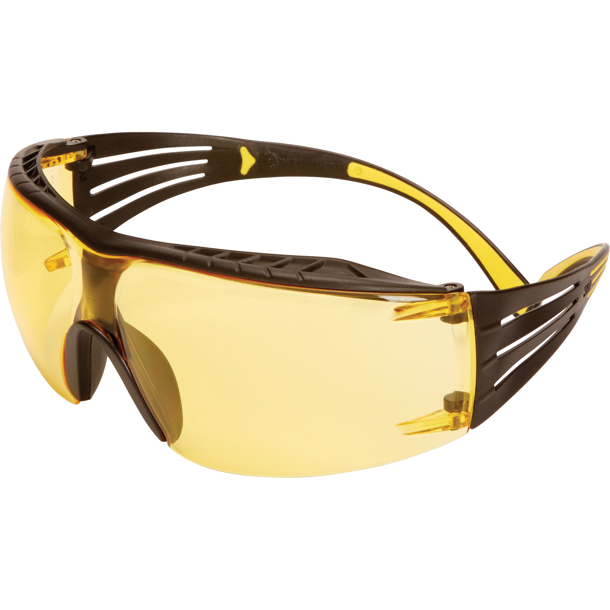 Lunettes de sécurité SecureFitMC série 400, Lentille Ambrée, Antibuée/Anti-égratignures, ANSI Z87+/Répond ou surpasse la norme CSA Z94.3