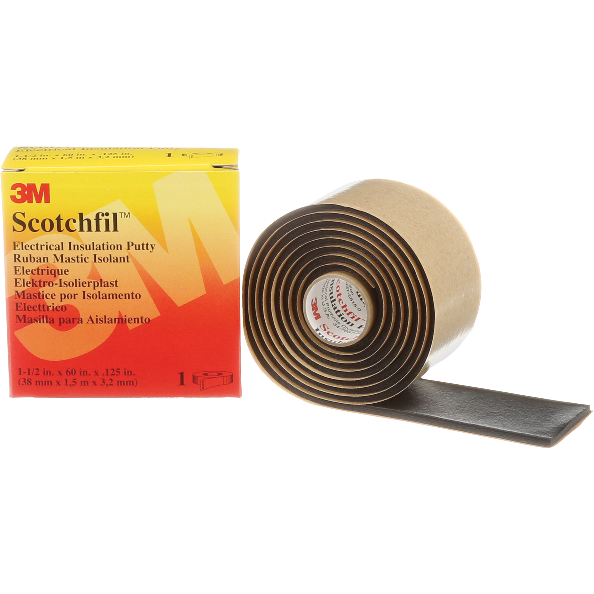 Mastic isolant ScotchfilMC, Rouleau, Noir