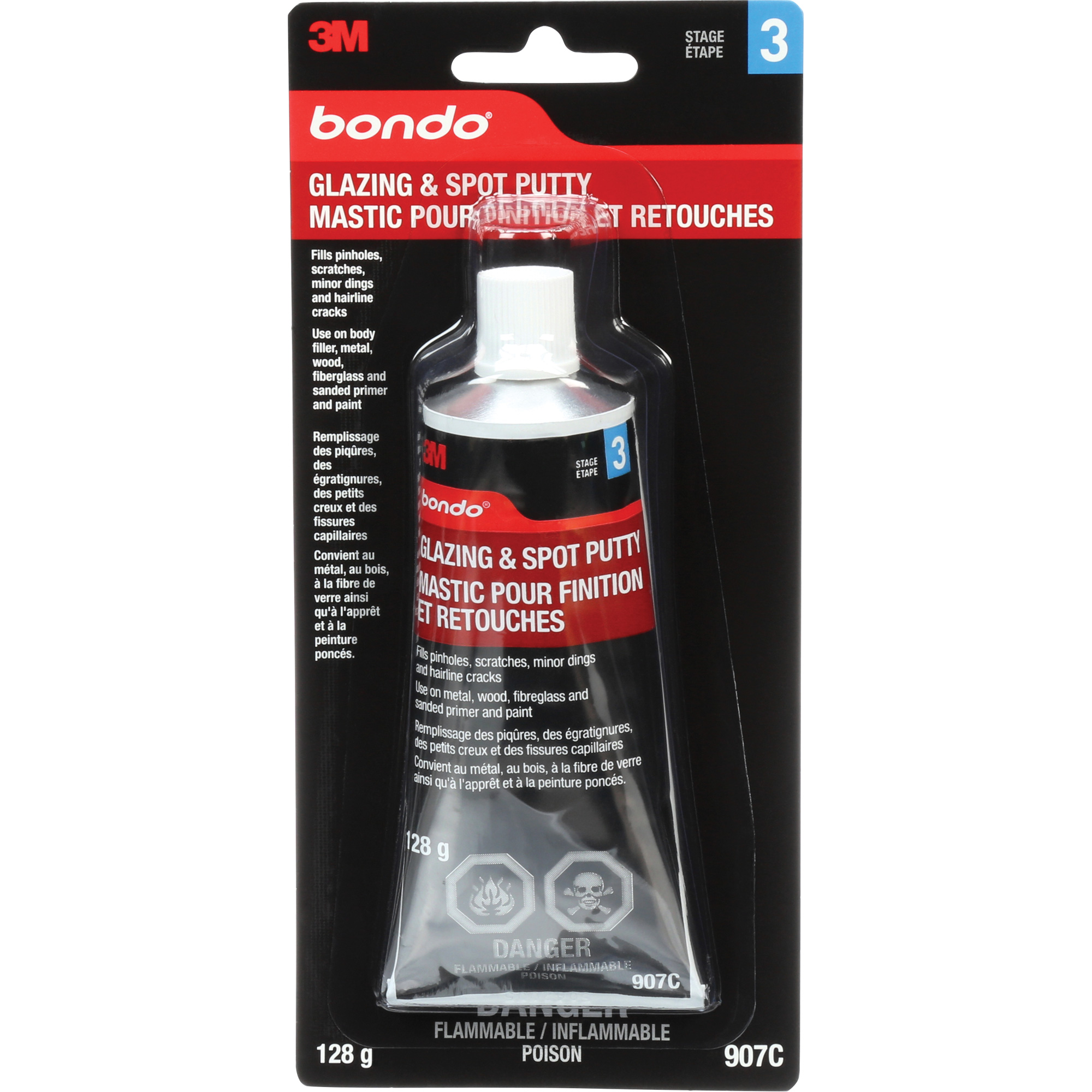 Mastic pour retouches et glaçage BondoMD, 4,5 oz., Tube