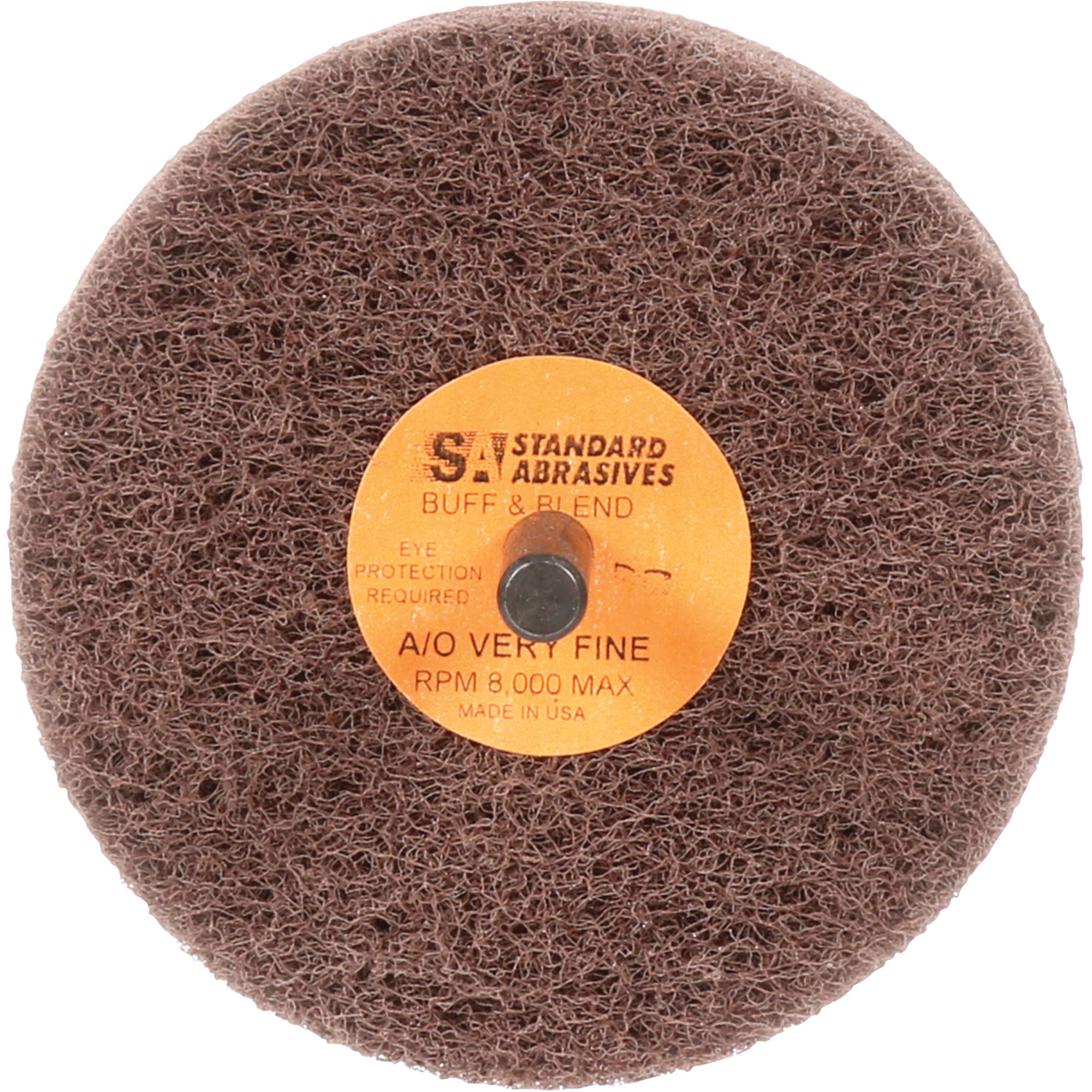 Meule Buff & BlendMD Standard AbrasivesMC, 3" dia. x 3" la, Arbre 1/4", Oxyde d'aluminium