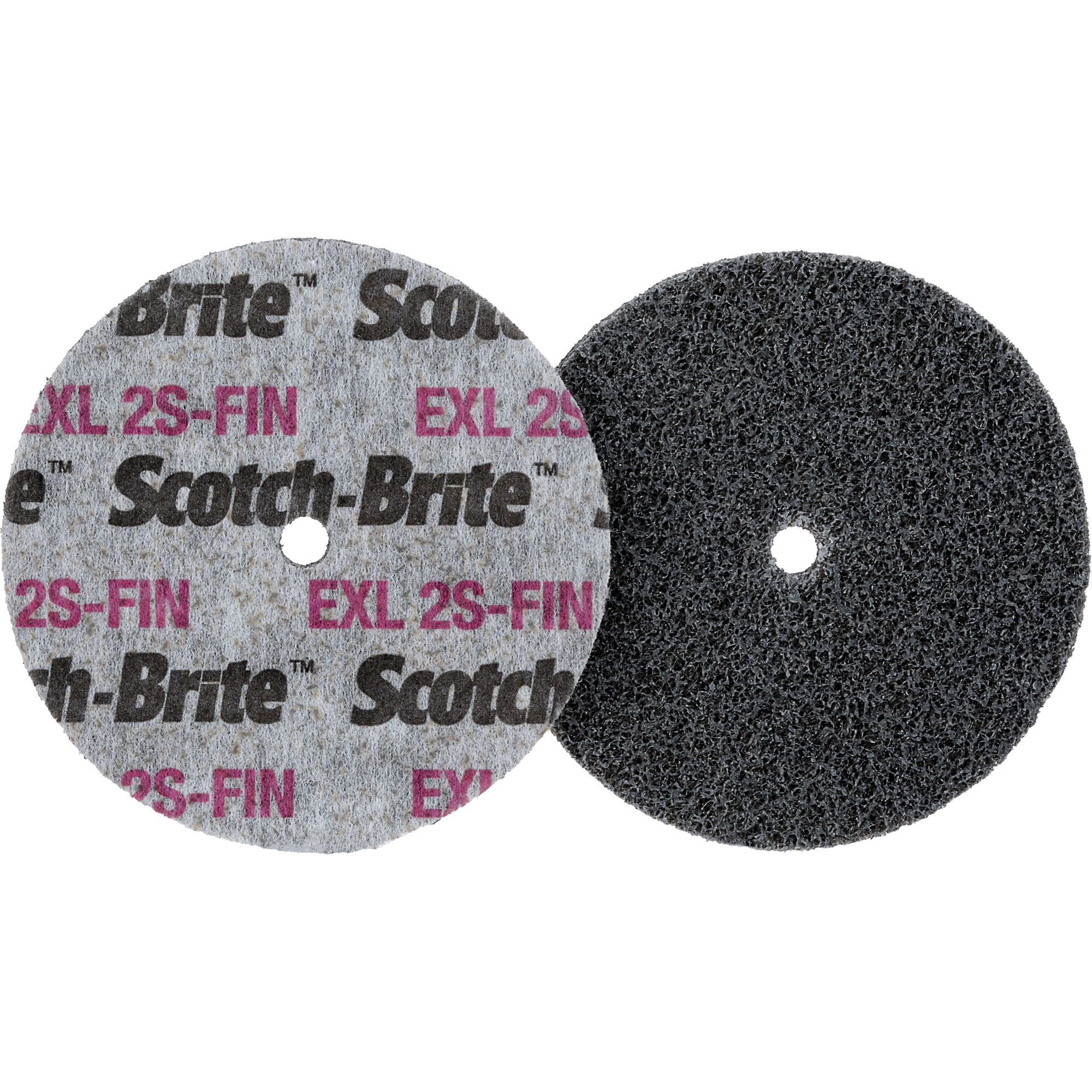 Meule homogène Scotch-Brite EXL, 3" x 1/2", Arbre de 1/4"