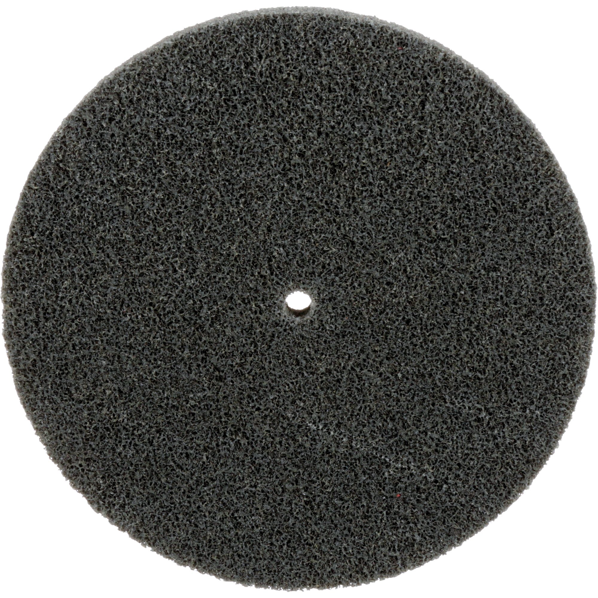 Meule unitarisée EXL Scotch-BriteMC, 5" x 1/4", Arbre de 1/4", Grain de Fin, Carbure de silicium