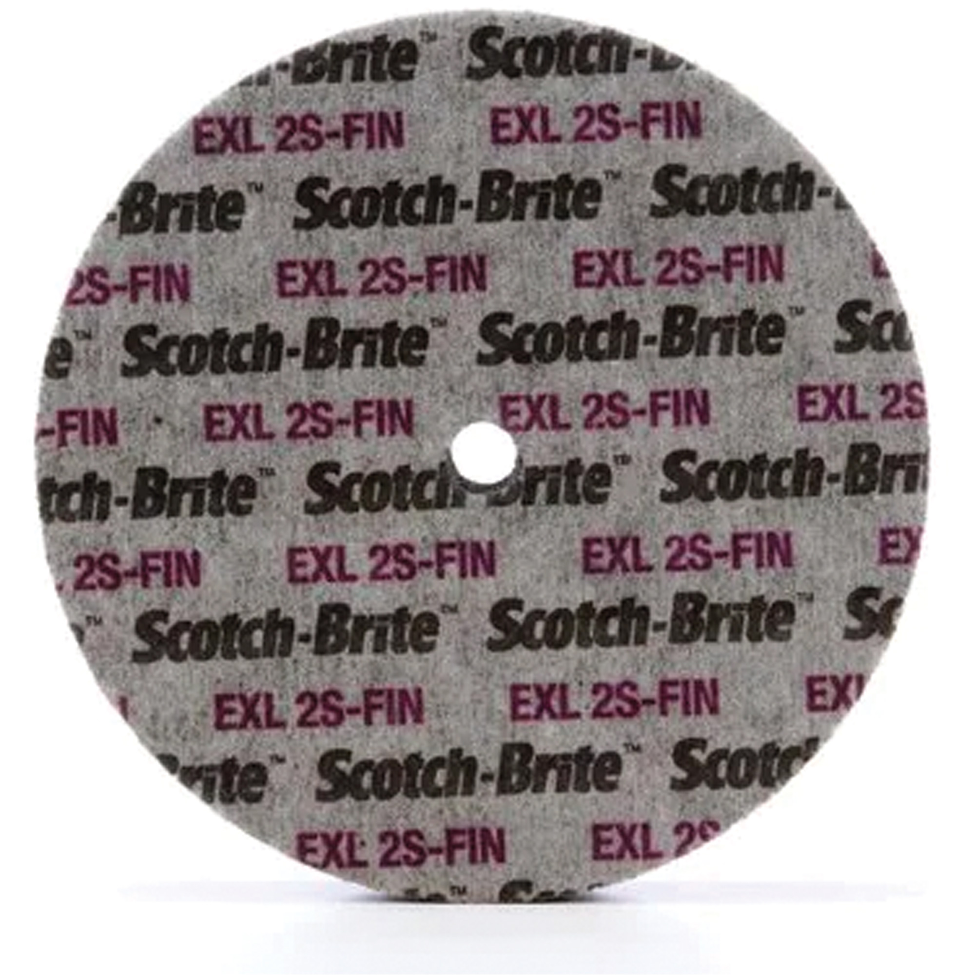 Meule unitarisée EXL Scotch-BriteMC, 6" x 1/4", Arbre de 1/4", Grain de Fin, Carbure de silicium