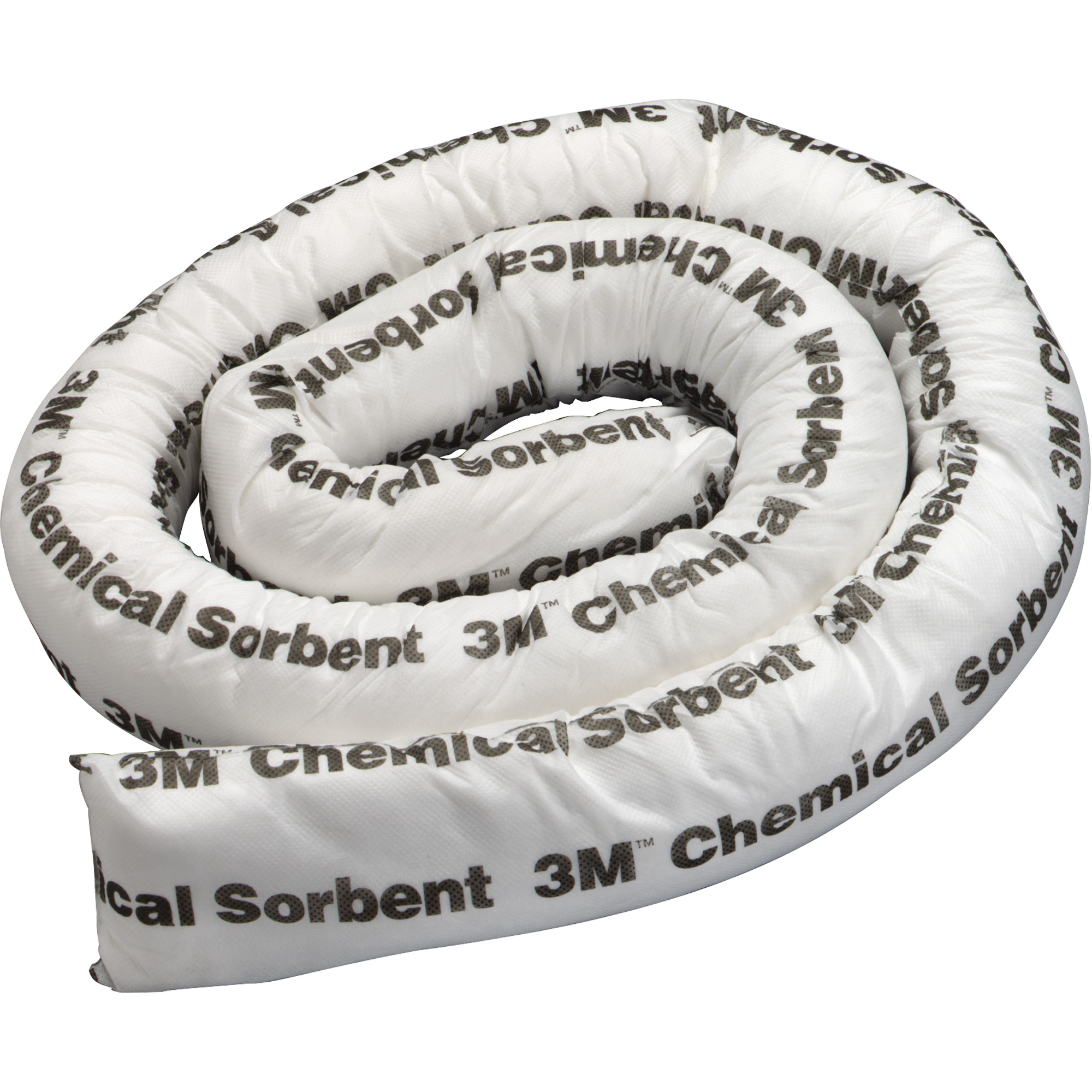 Mini-barrière de pollution absorbante pour produits chimiques, Matières dangereuses, 8' lo x 3" la, Absorption 15,5 gal