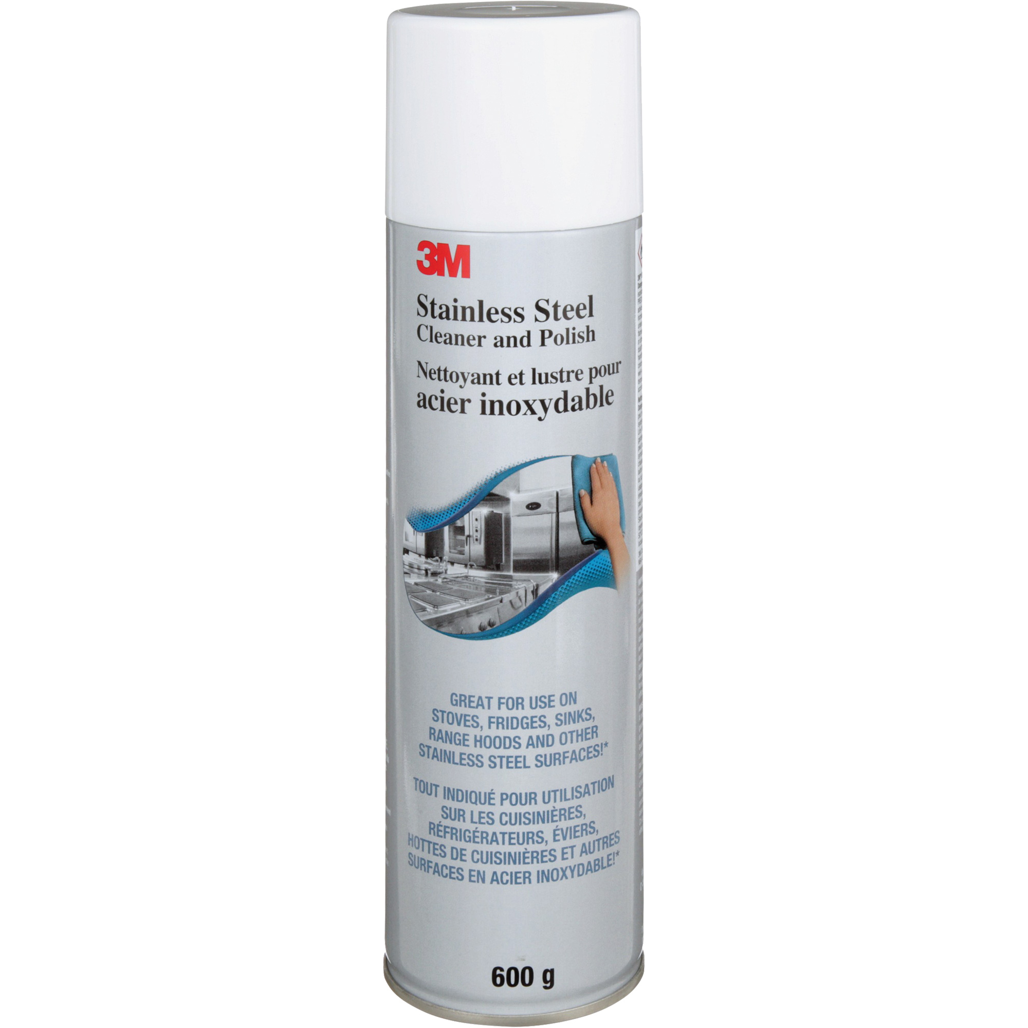 Nettoyant et produit à polir pour l'acier inoxydable, 21,5 oz., Canette aérosol
