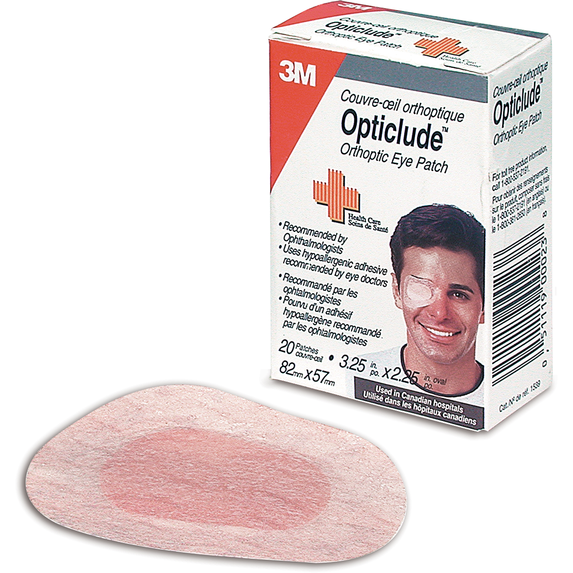 Pansement oculaire OpticludeMC de 3MMC, Oculaire, Classe 1