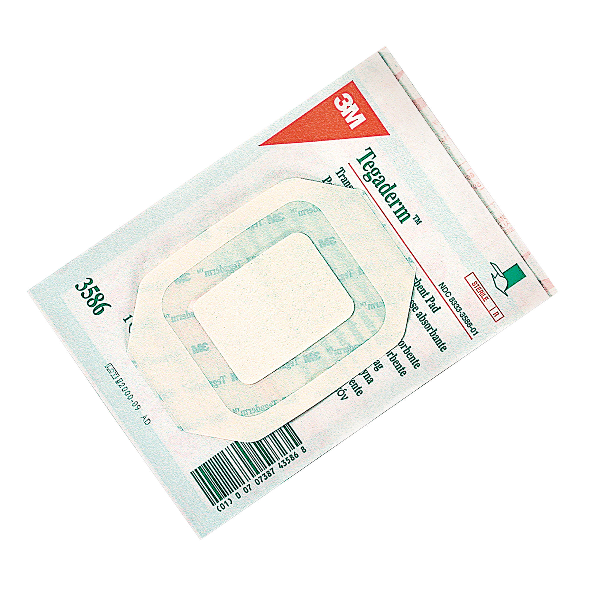 Pansement transparent TegadermMC avec tampon absorbant, Rectangulaire/carrée, 10", Plastique, Stérile