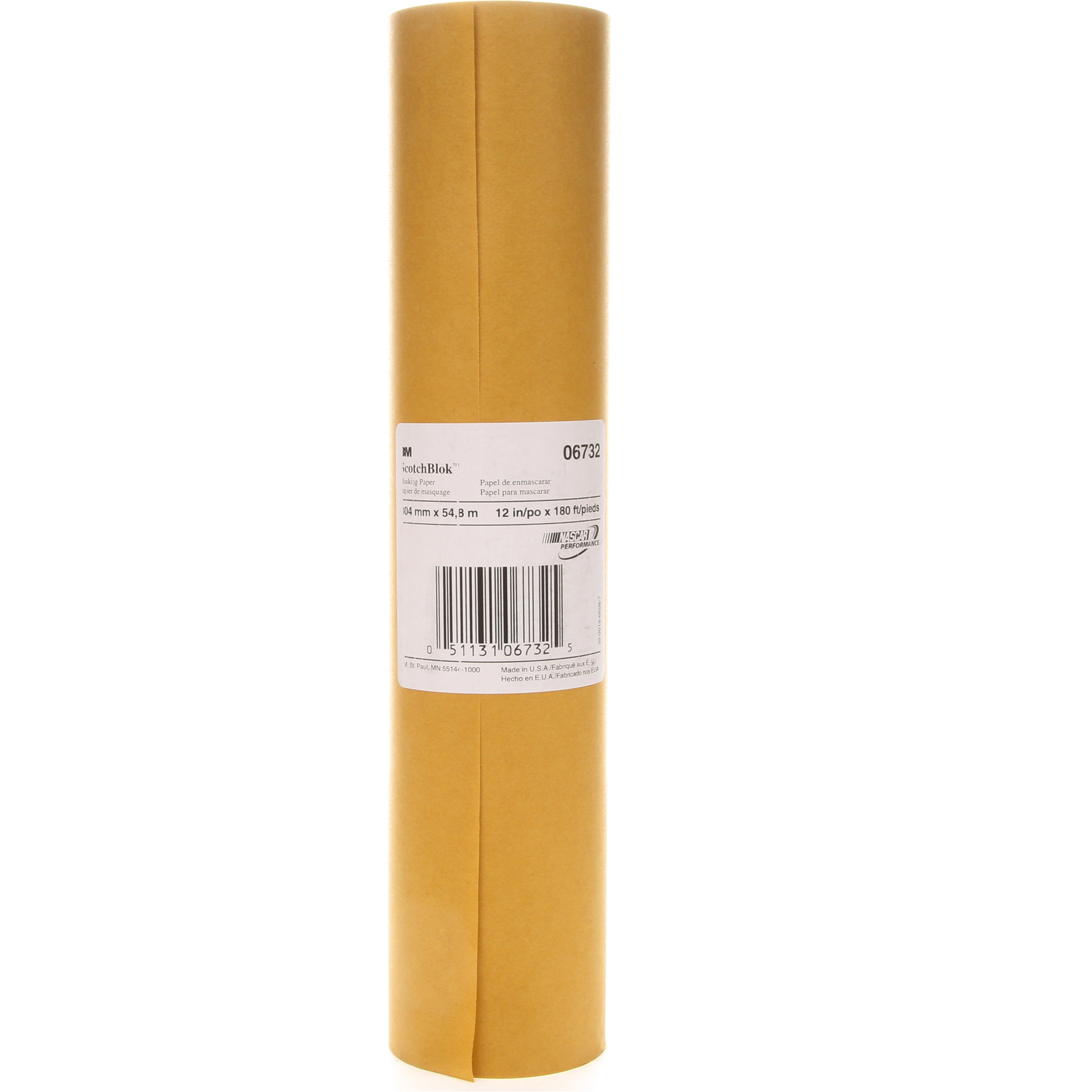 Papier de masquage ScotchblokMC, 304,8 mm (12") x 55 m (180'), Havane