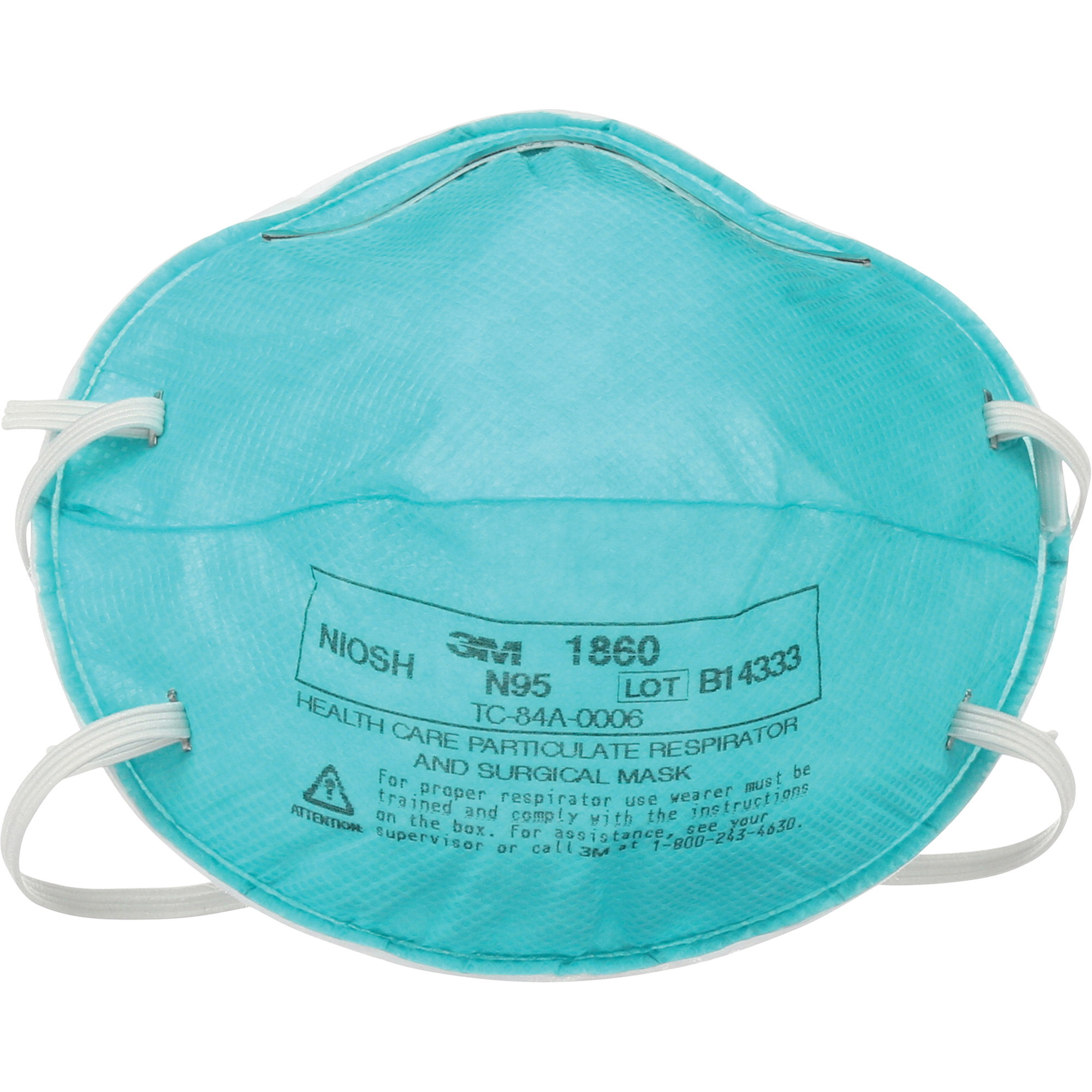 Respirateur 1860 contre les particules pour les soins de la santé, N95, Certifié NIOSH