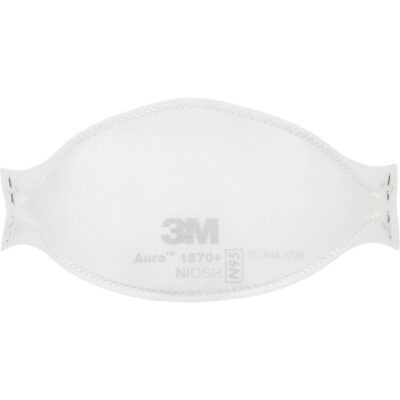 Respirateur contre les particules AuraMC pour les soins de la santé et masque chirurgical 1870+, N95, Certifié NIOSH