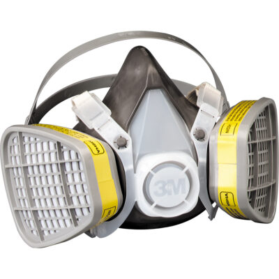 Respirateur pour vapeurs organiques/gaz acide, Élastomère/Thermoplastique, Moyen
