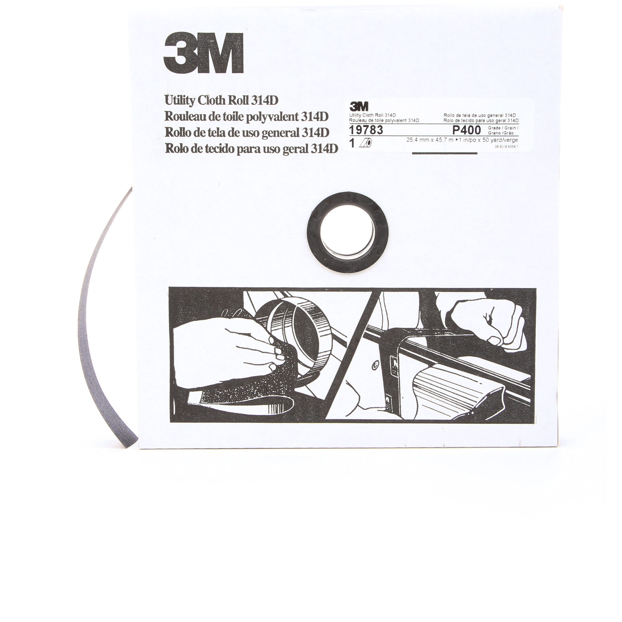 Rouleau de chiffon utilitaire 314D de 3MMC
