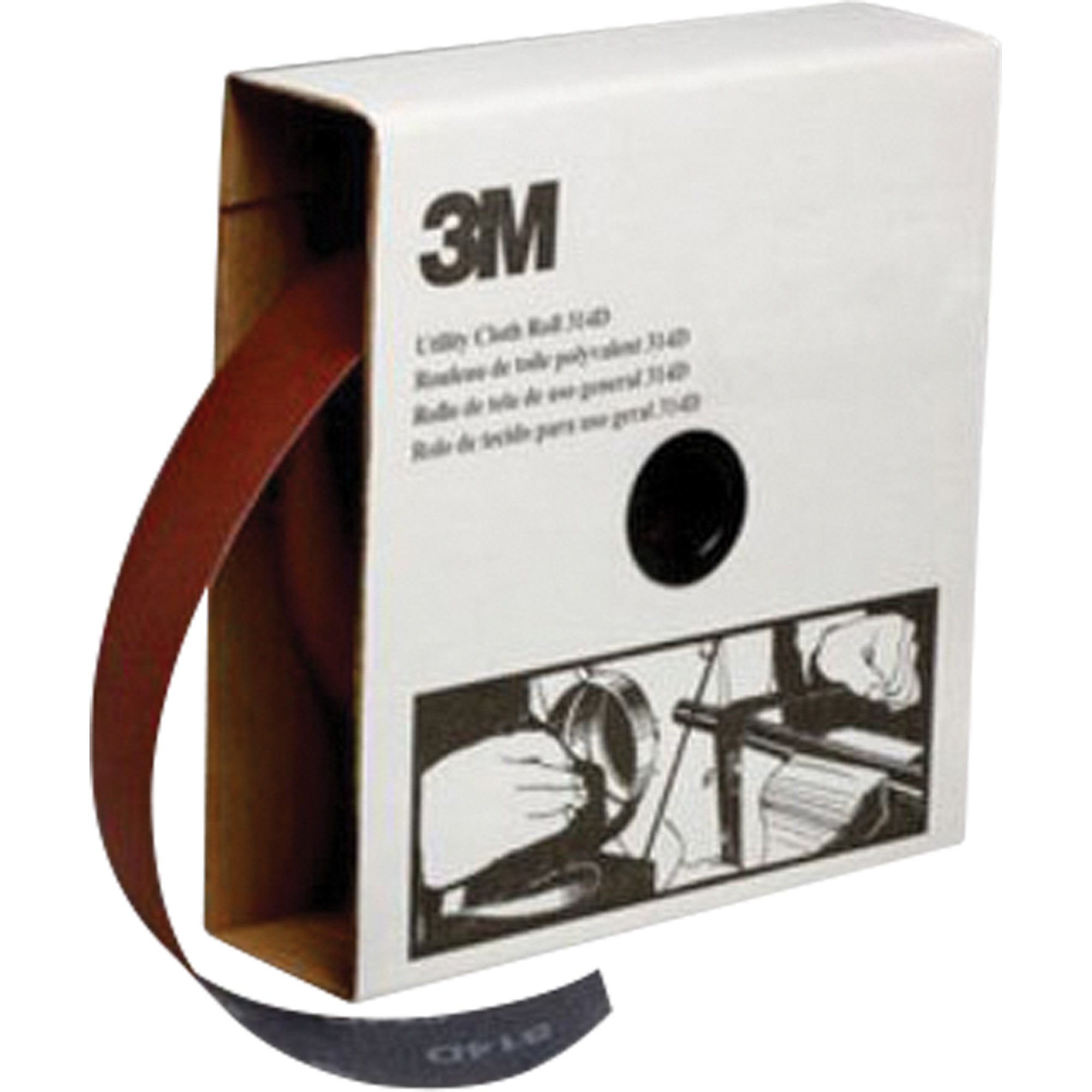 Rouleau de toile abrasive utilitaire, Oxyde d'aluminium, 2" la x 150' lo, Grain P400